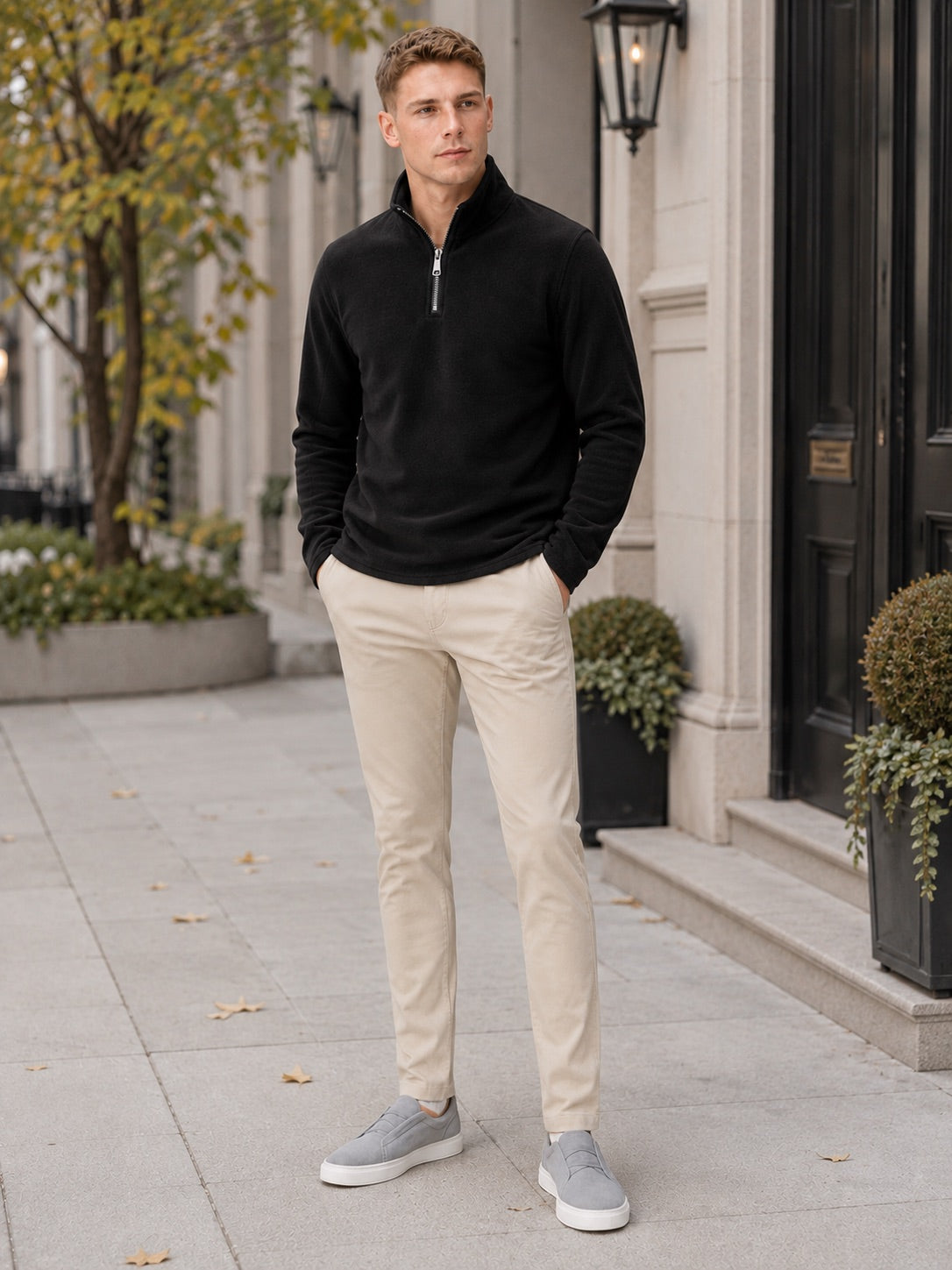 Men’s Quarter Zip Jumper Thick Fleece Warm Winter Pullover for Outdoor and Everyday Wear