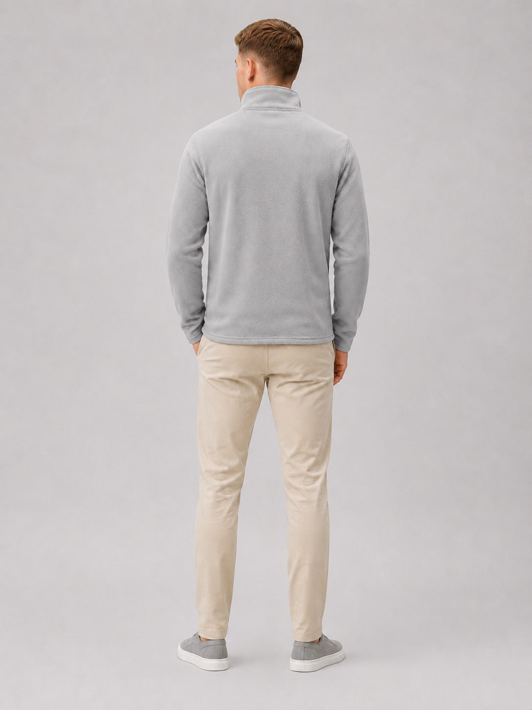 Men’s Quarter Zip Jumper Thick Fleece Warm Winter Pullover for Outdoor and Everyday Wear