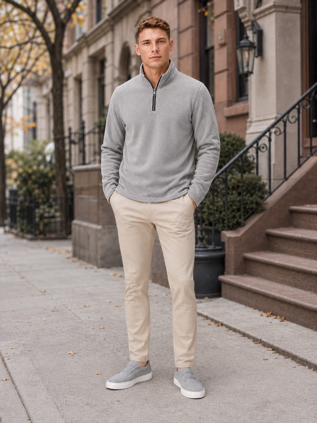 Men’s Quarter Zip Jumper Thick Fleece Warm Winter Pullover for Outdoor and Everyday Wear