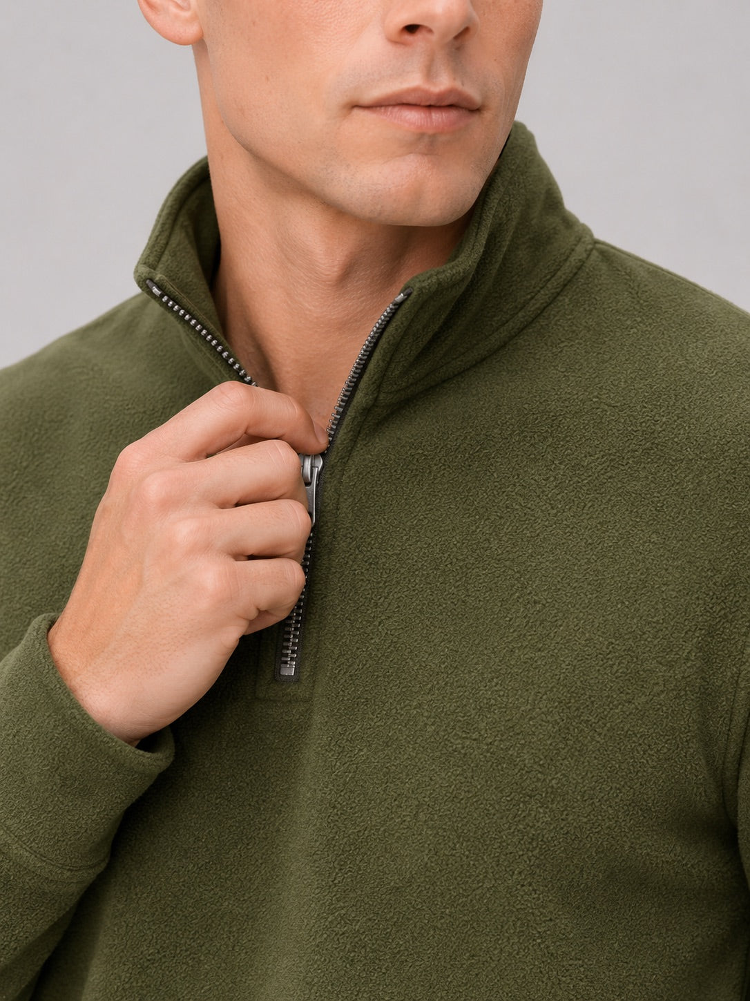 Men’s Quarter Zip Jumper Thick Fleece Warm Winter Pullover for Outdoor and Everyday Wear