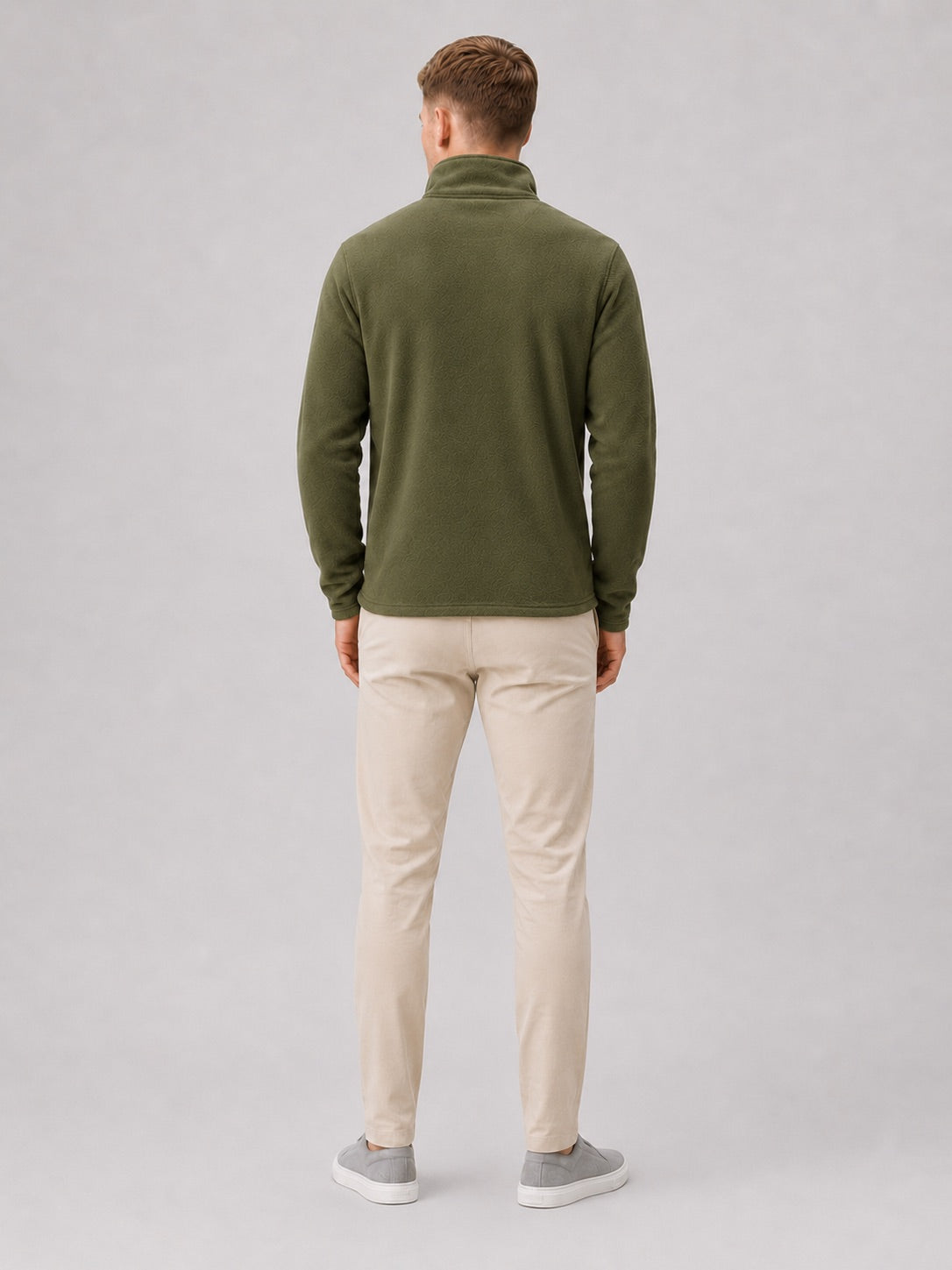 Men’s Quarter Zip Jumper Thick Fleece Warm Winter Pullover for Outdoor and Everyday Wear