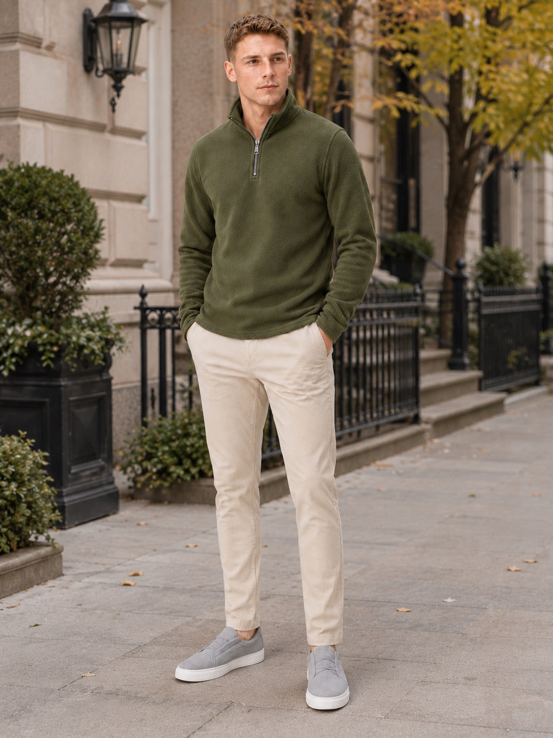 Men’s Quarter Zip Jumper Thick Fleece Warm Winter Pullover for Outdoor and Everyday Wear