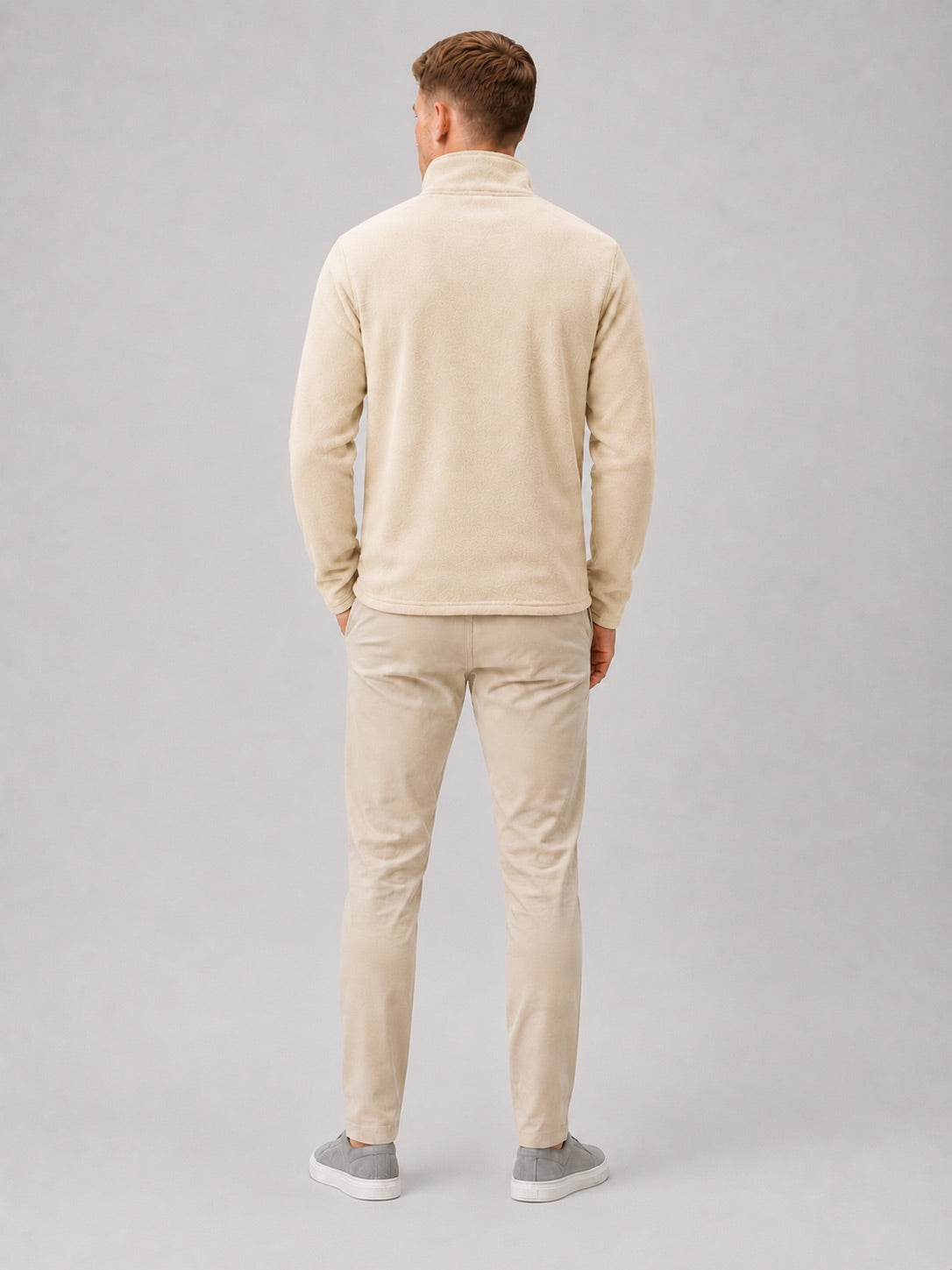 Men’s Quarter Zip Jumper Thick Fleece Warm Winter Pullover for Outdoor and Everyday Wear