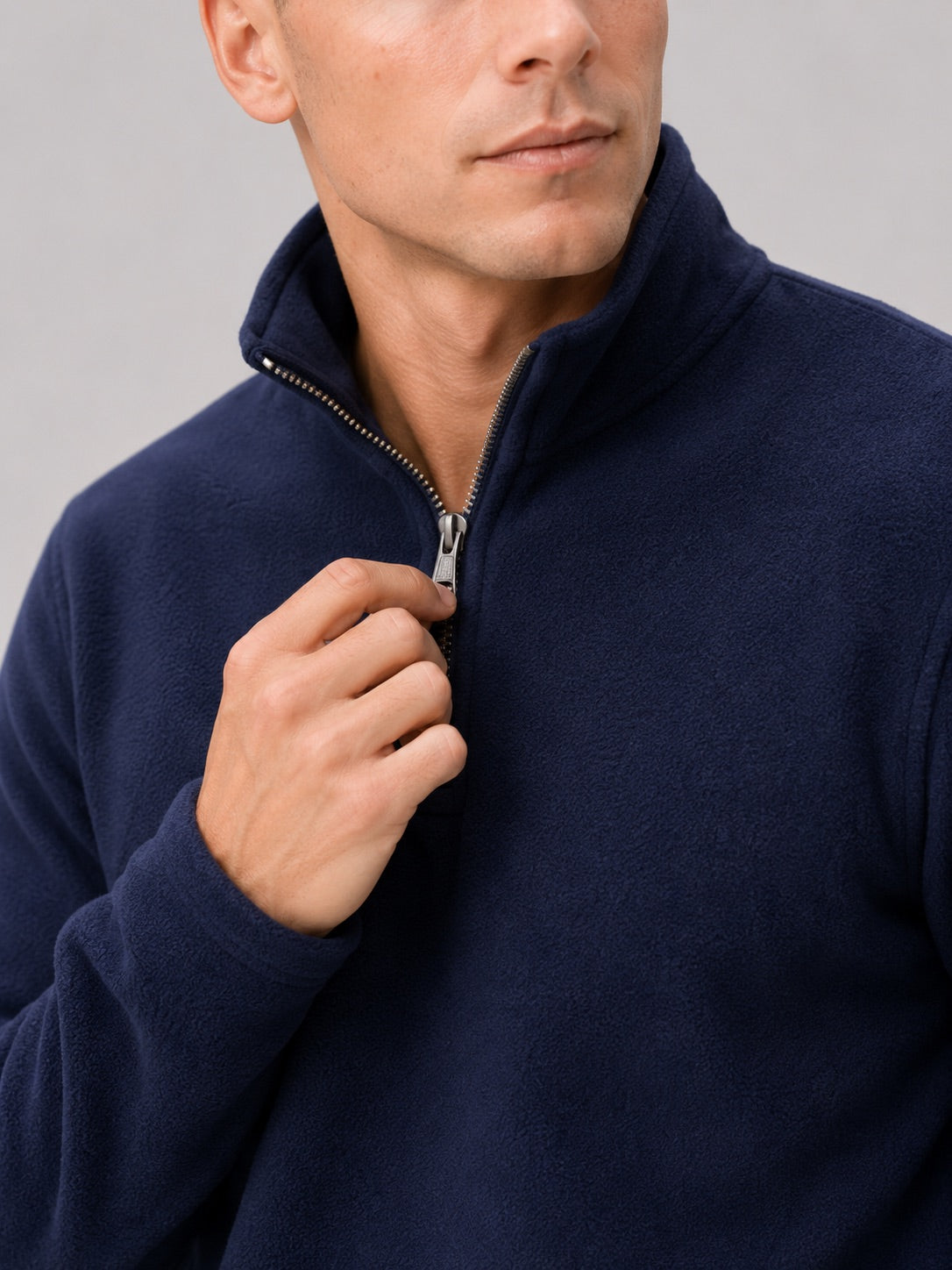 Men’s Quarter Zip Jumper Thick Fleece Warm Winter Pullover for Outdoor and Everyday Wear