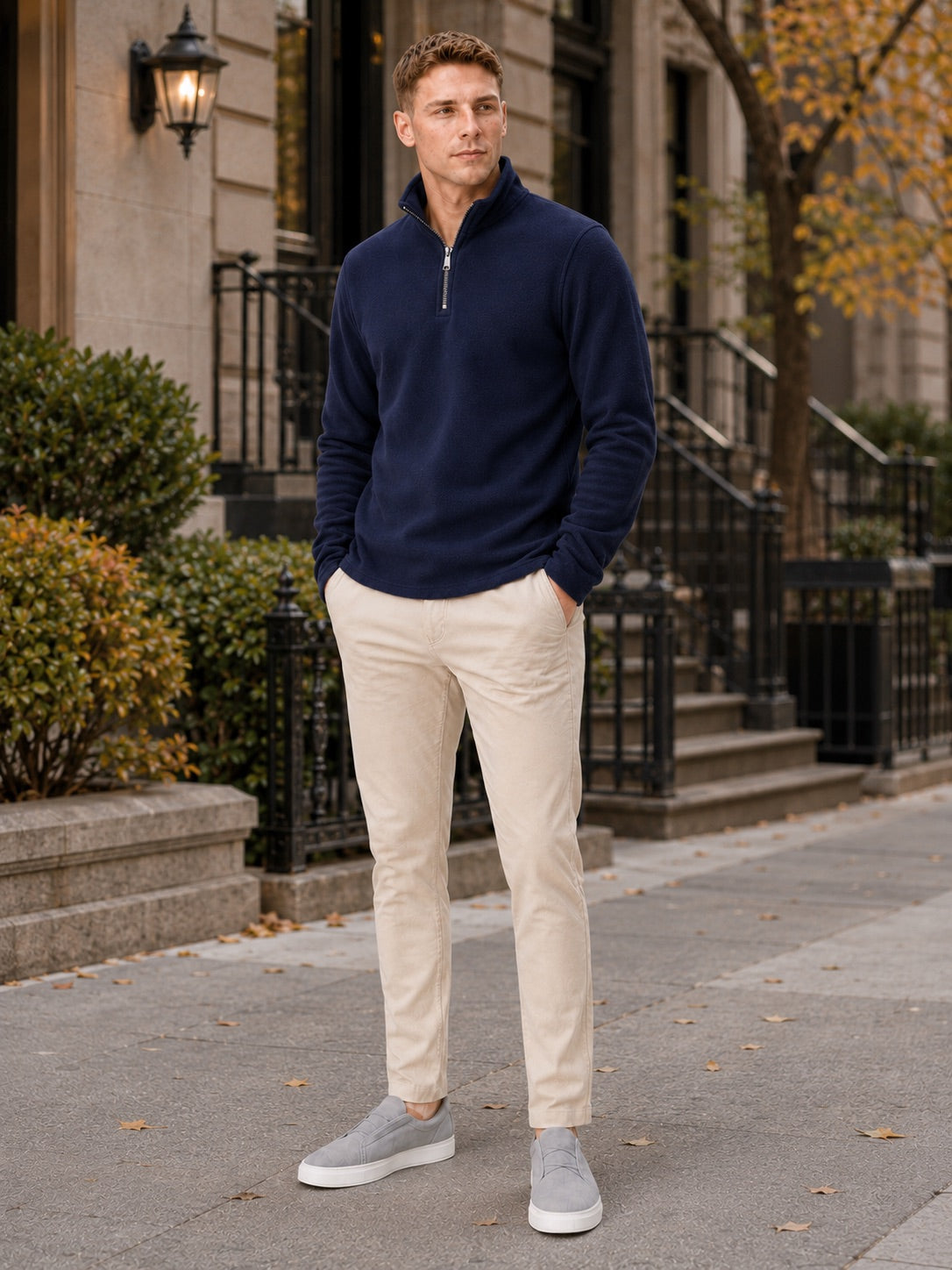 Men’s Quarter Zip Jumper Thick Fleece Warm Winter Pullover for Outdoor and Everyday Wear