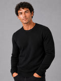 Men’s Crew Neck Knit Jumper Long Sleeve Soft Lightweight Autumn Pullover for Business Casual and Everyday Wear