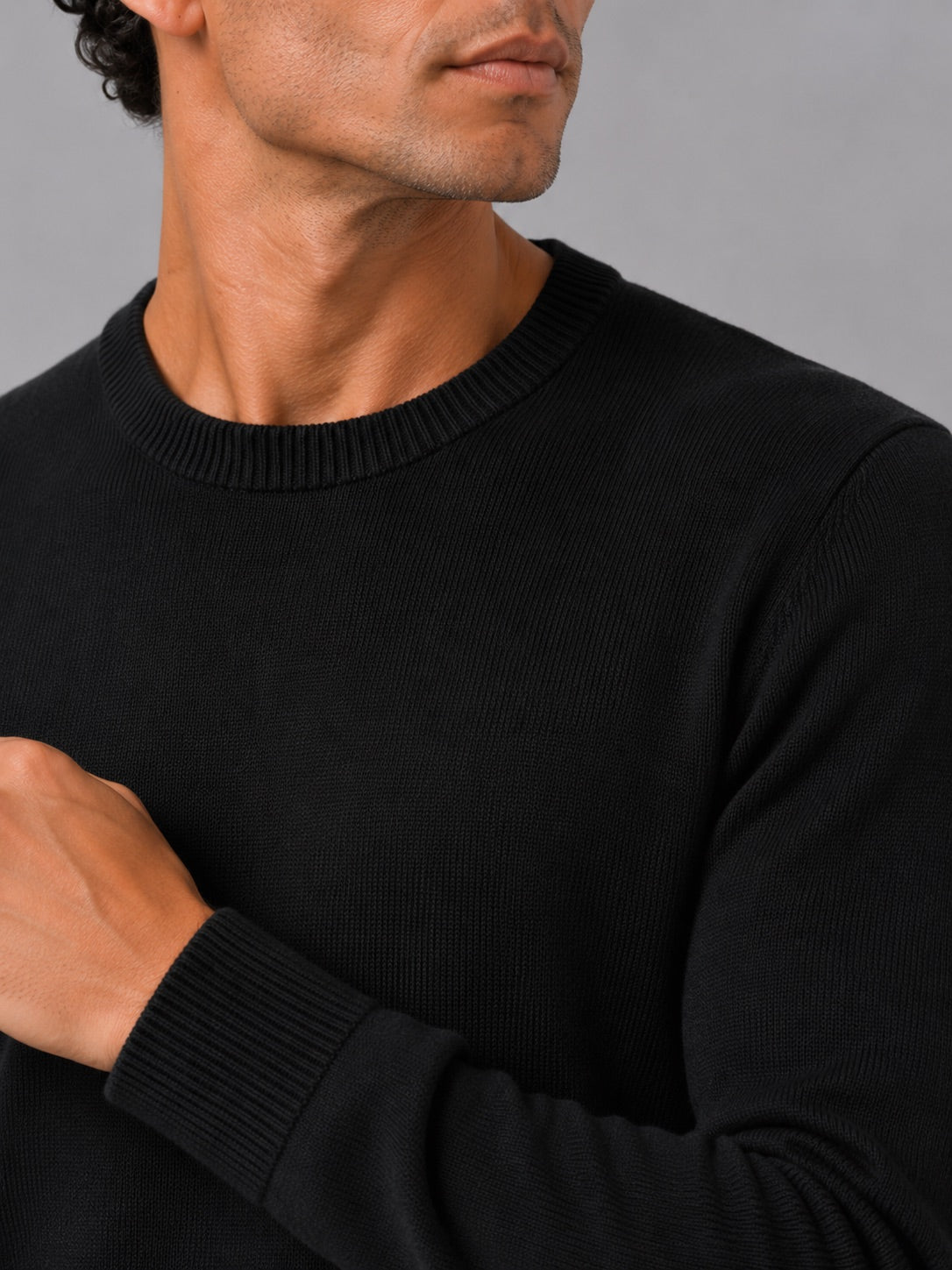 Men’s Crew Neck Knit Jumper Long Sleeve Soft Lightweight Autumn Pullover for Business Casual and Everyday Wear
