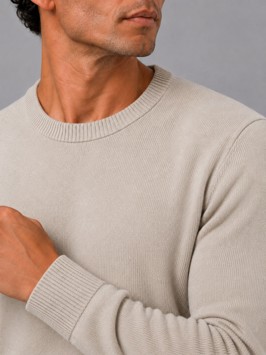 Men’s Crew Neck Knit Jumper Long Sleeve Soft Lightweight Autumn Pullover for Business Casual and Everyday Wear