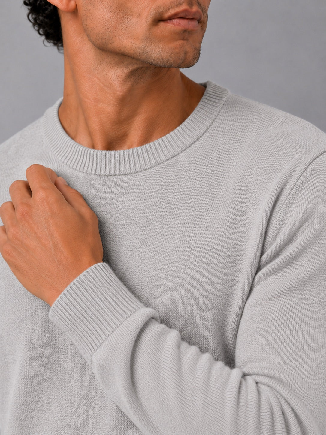 Men’s Crew Neck Knit Jumper Long Sleeve Soft Lightweight Autumn Pullover for Business Casual and Everyday Wear