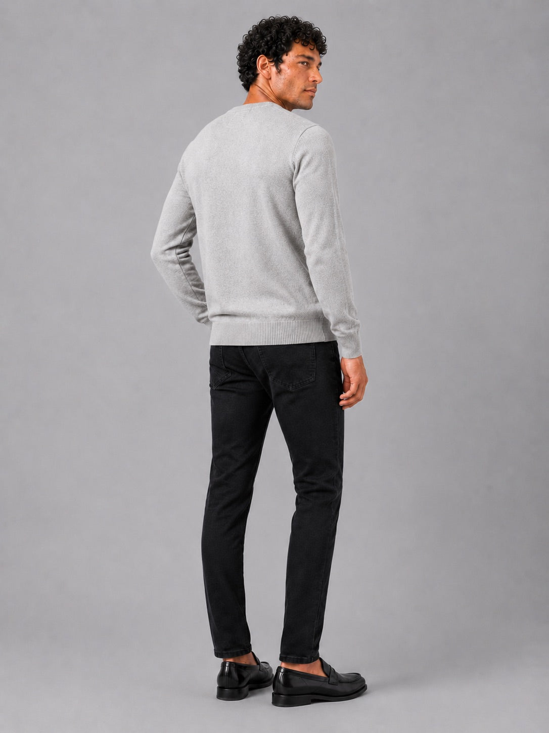 Men’s Crew Neck Knit Jumper Long Sleeve Soft Lightweight Autumn Pullover for Business Casual and Everyday Wear