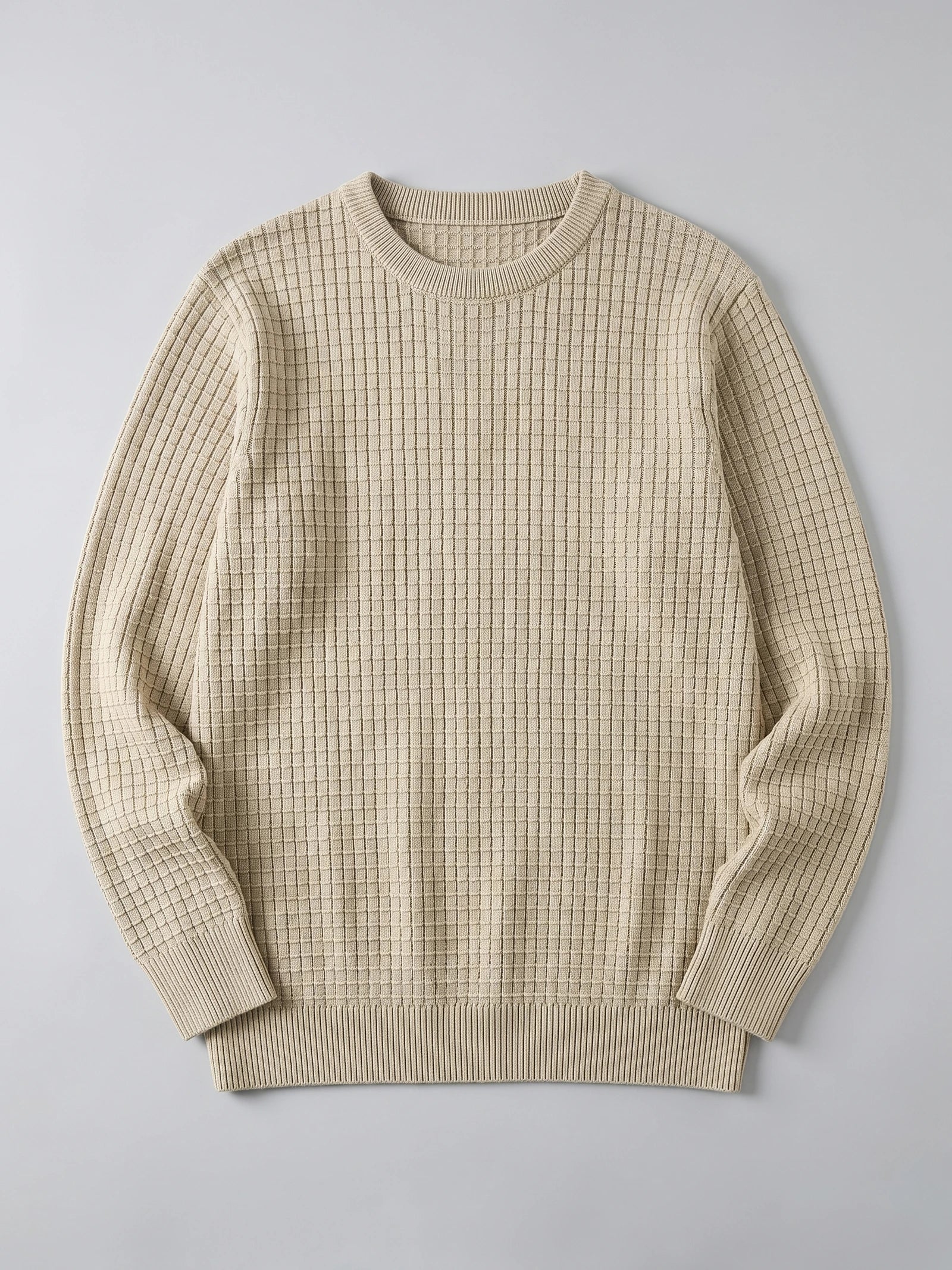 Men's Crewneck Jumper, Solid Colour Spring Outdoor Jogging Top