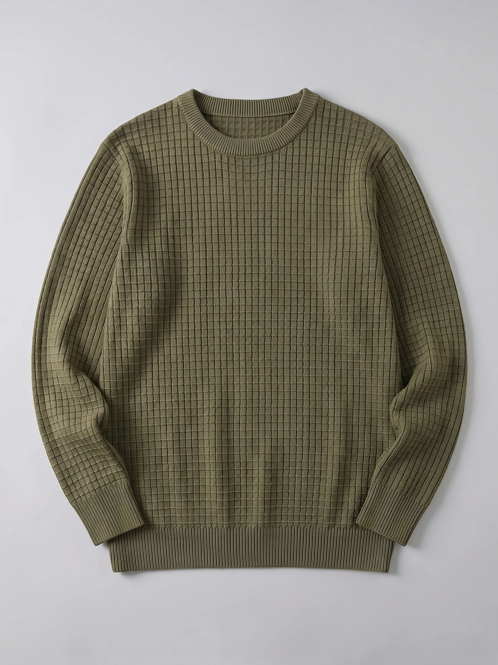 Men's Crewneck Jumper, Solid Colour Spring Outdoor Jogging Top