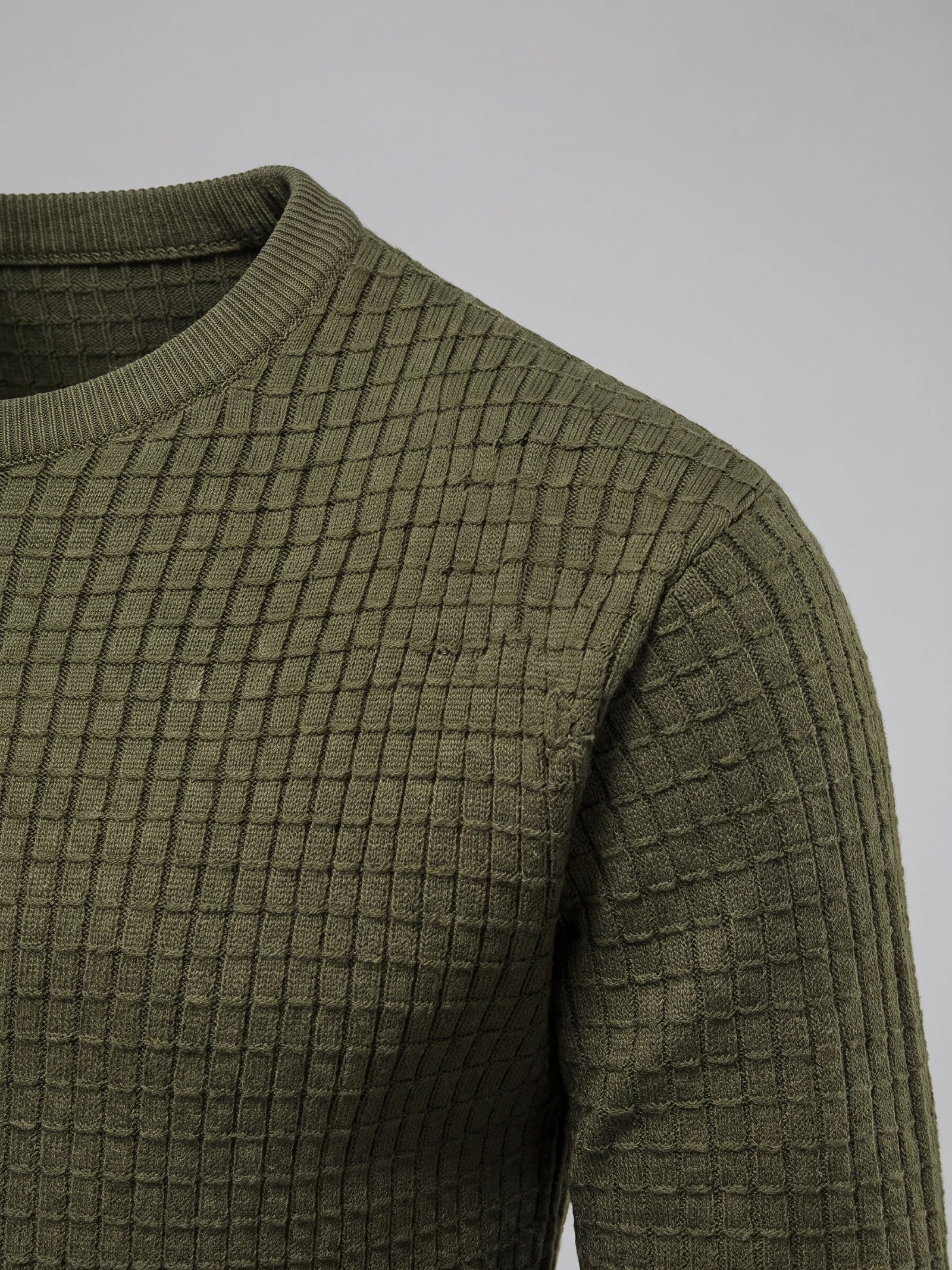 Men's Crewneck Jumper, Solid Colour Spring Outdoor Jogging Top