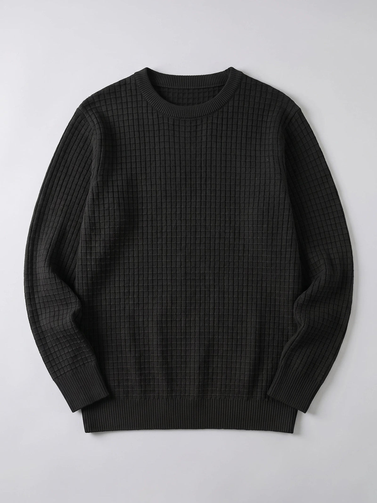 Men's Crewneck Jumper, Solid Colour Spring Outdoor Jogging Top