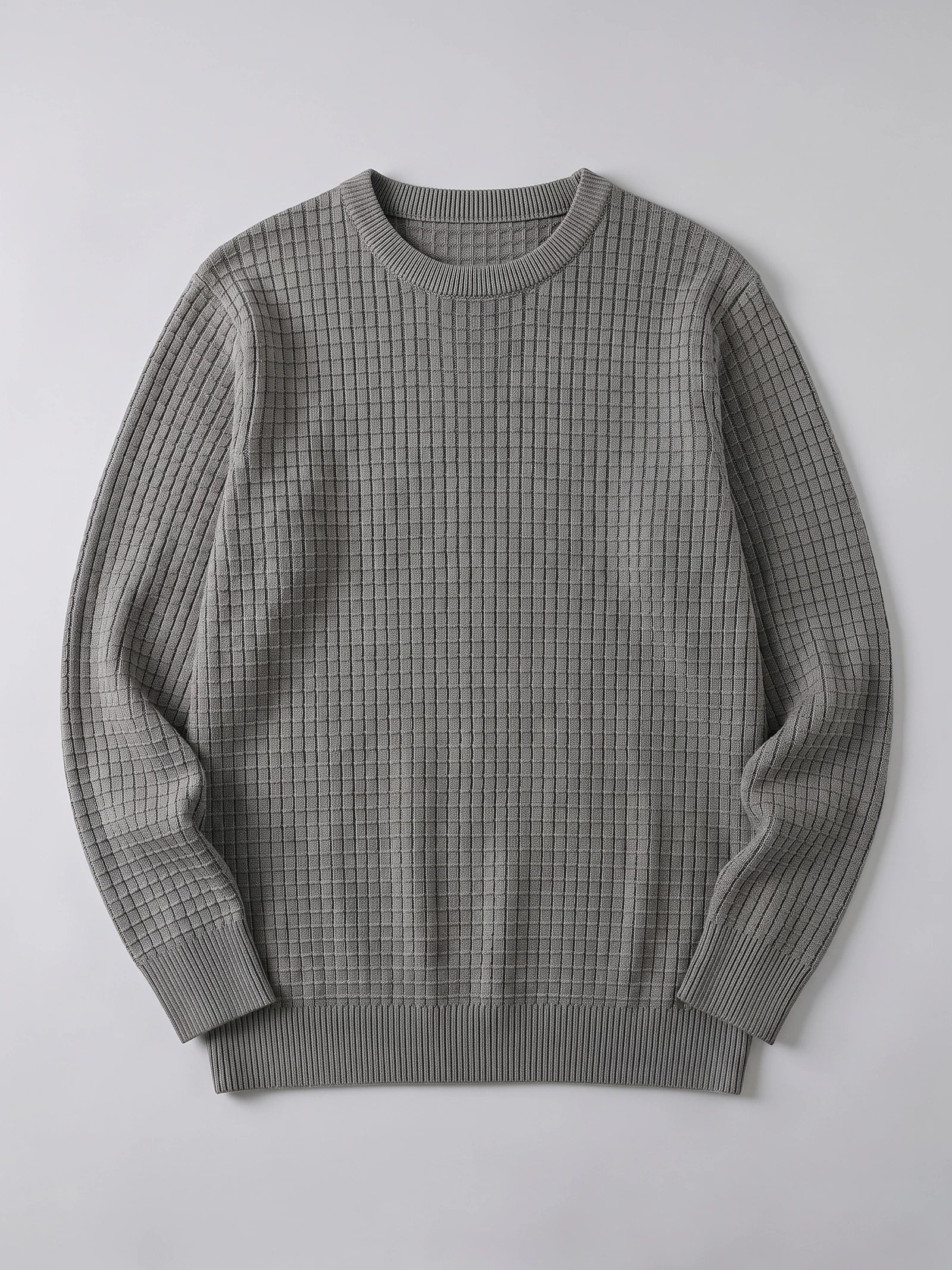Men's Crewneck Jumper, Solid Colour Spring Outdoor Jogging Top