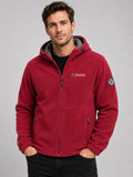 Men’s Hooded Fleece Jacket Windproof Thick Warm Winter Jacket for Hiking and Outdoor Wear