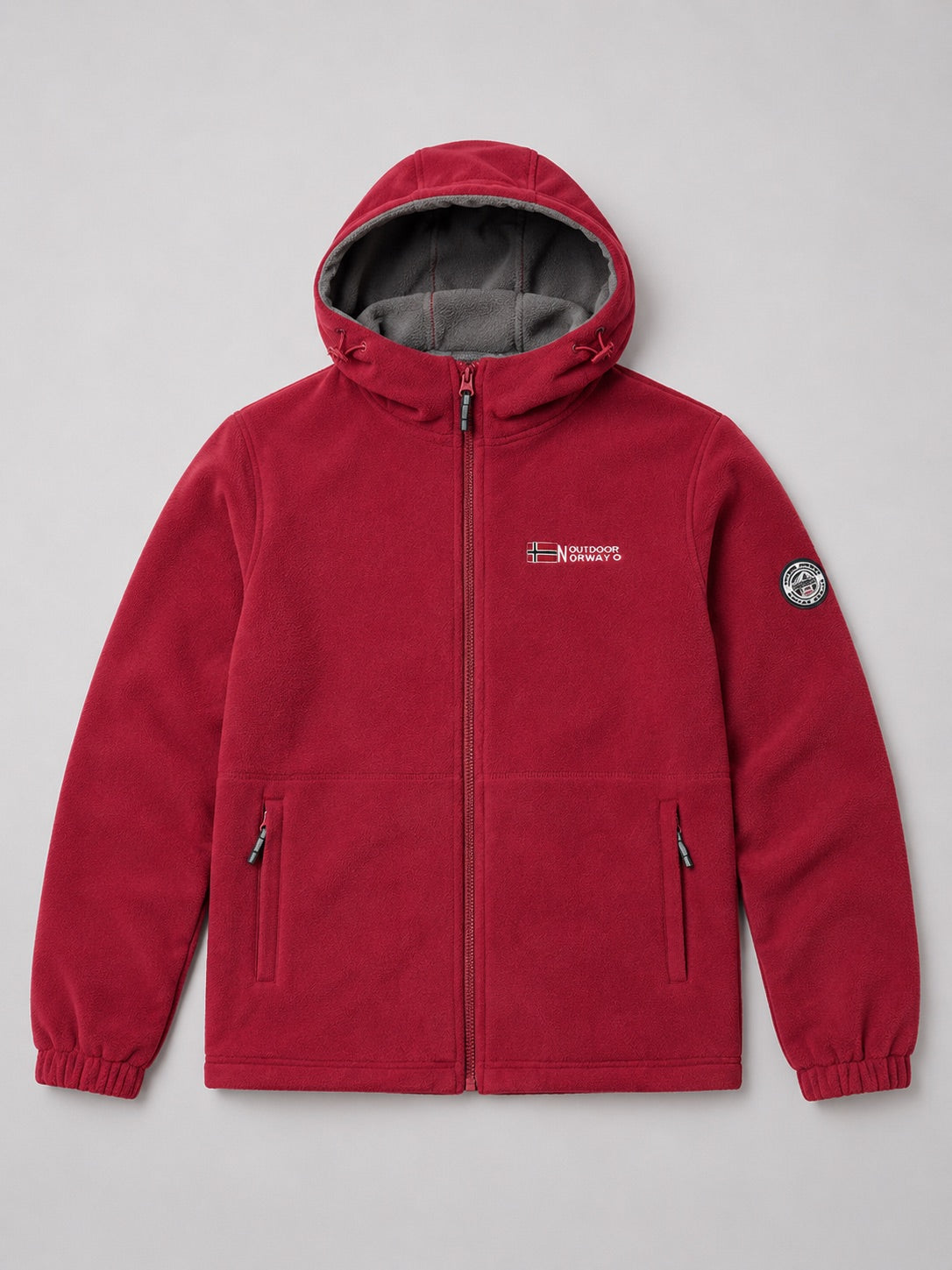 Men’s Hooded Fleece Jacket Windproof Thick Warm Winter Jacket for Hiking and Outdoor Wear
