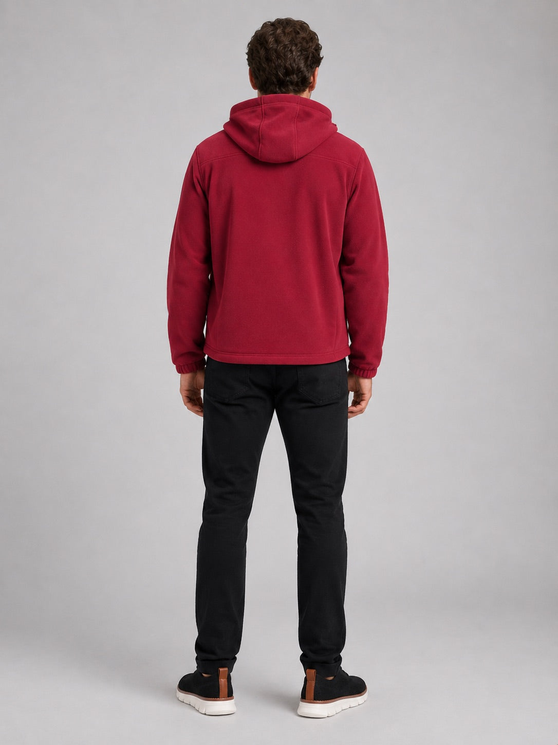 Men’s Hooded Fleece Jacket Windproof Thick Warm Winter Jacket for Hiking and Outdoor Wear