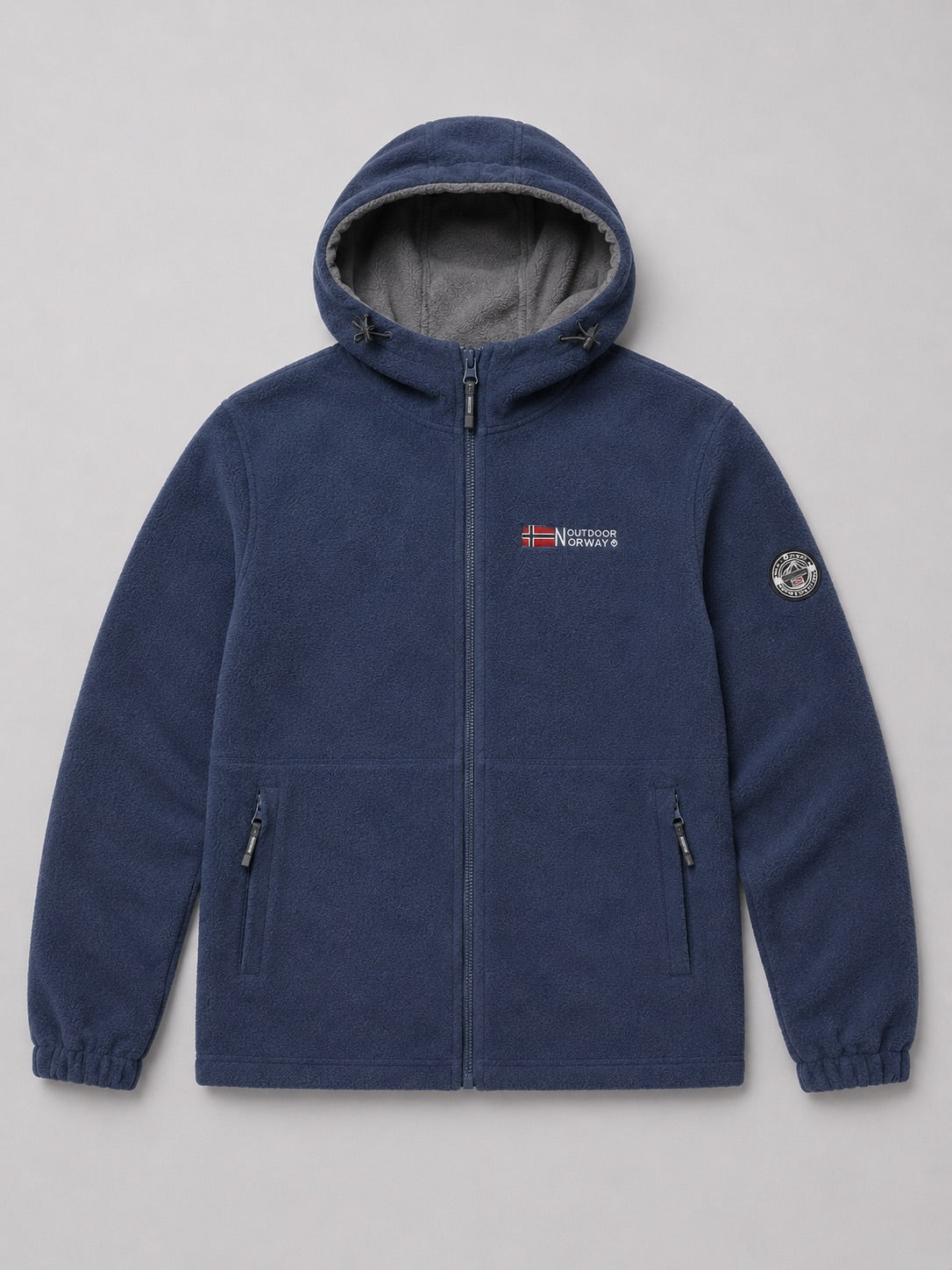 Men’s Hooded Fleece Jacket Windproof Thick Warm Winter Jacket for Hiking and Outdoor Wear