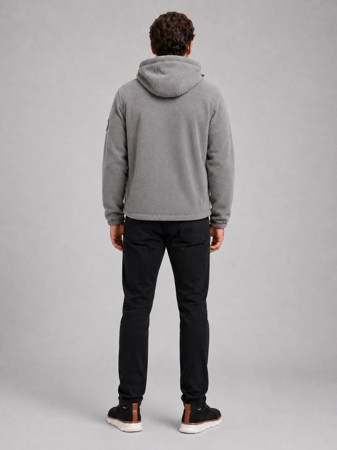 Men’s Hooded Fleece Jacket Windproof Thick Warm Winter Jacket for Hiking and Outdoor Wear
