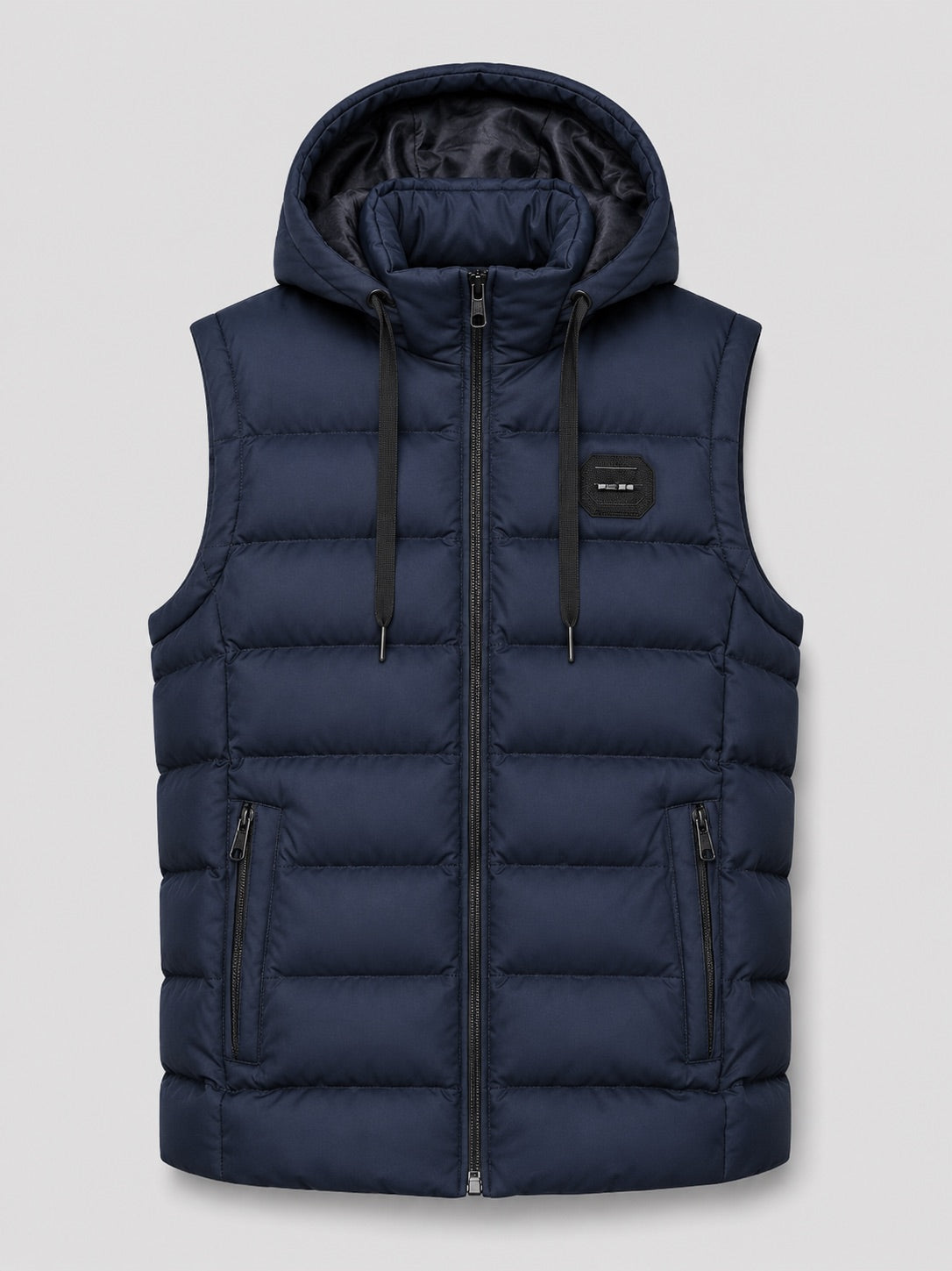 Men’s Hooded Puffer Gilet Zip-Up Cotton Padded Thick Warm Autumn Winter Sleeveless Jacket for Casual and Outdoor Wear