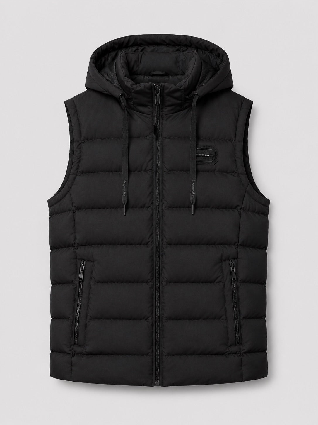 Men’s Hooded Puffer Gilet Zip-Up Cotton Padded Thick Warm Autumn Winter Sleeveless Jacket for Casual and Outdoor Wear