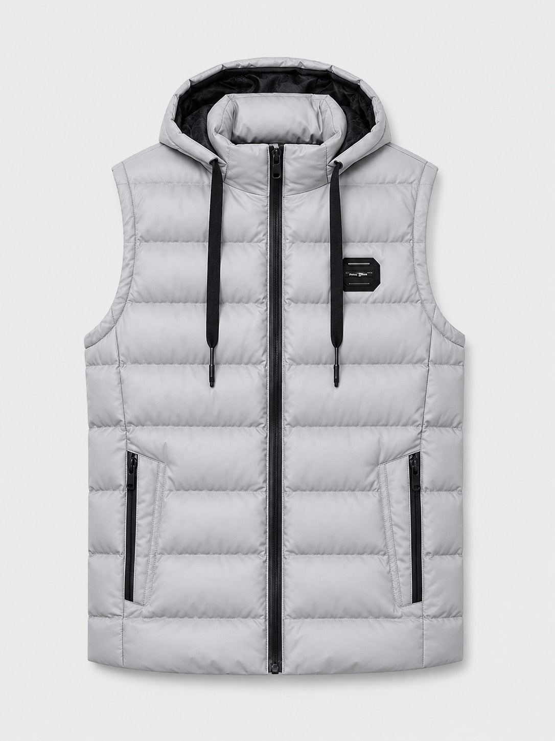 Men’s Hooded Puffer Gilet Zip-Up Cotton Padded Thick Warm Autumn Winter Sleeveless Jacket for Casual and Outdoor Wear