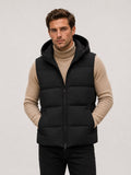 Men’s Hooded Puffer Gilet Thick Warm Autumn Winter Jacket for Casual and Outdoor Wear