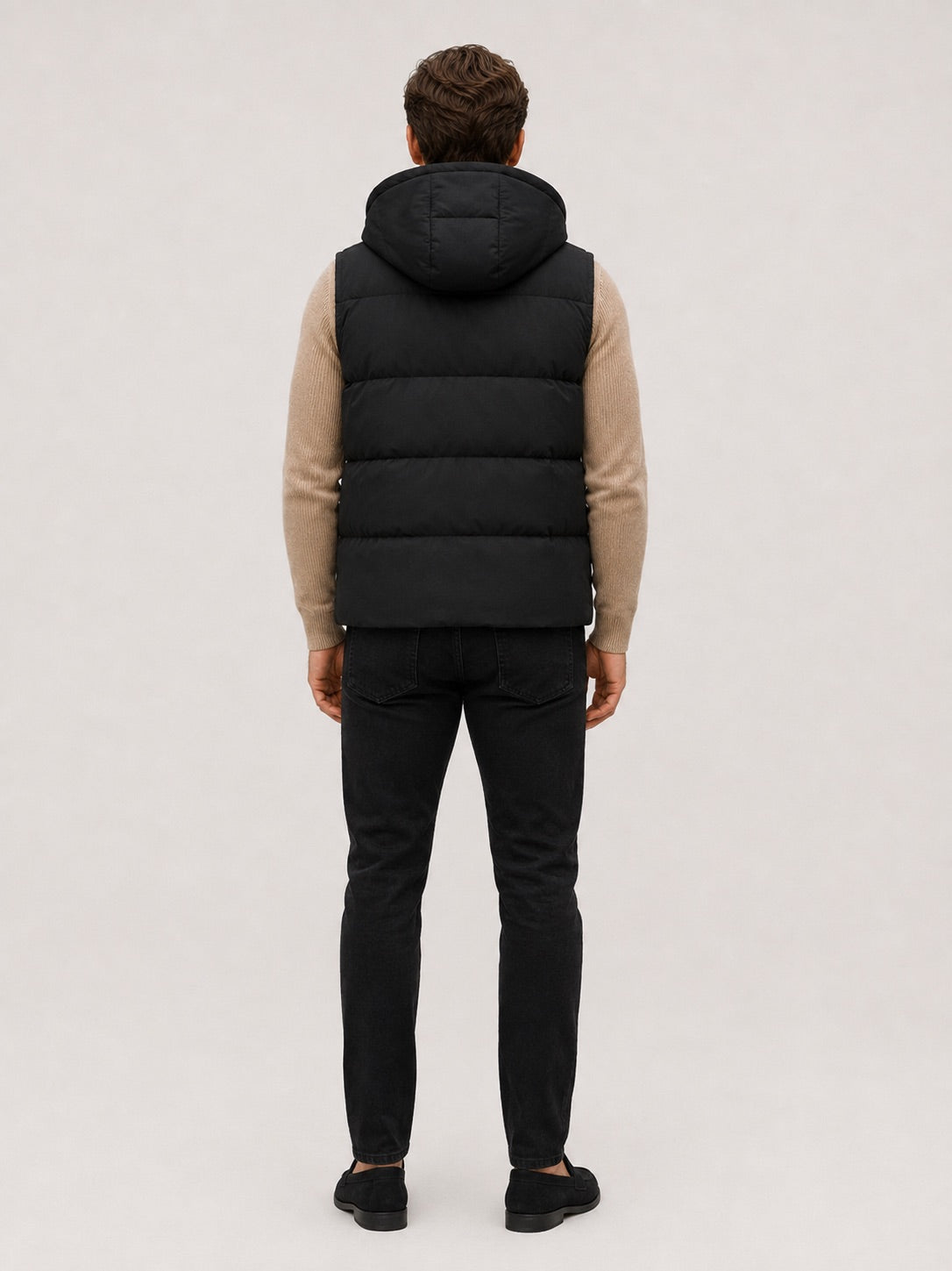 Men’s Hooded Puffer Gilet Thick Warm Autumn Winter Jacket for Casual and Outdoor Wear