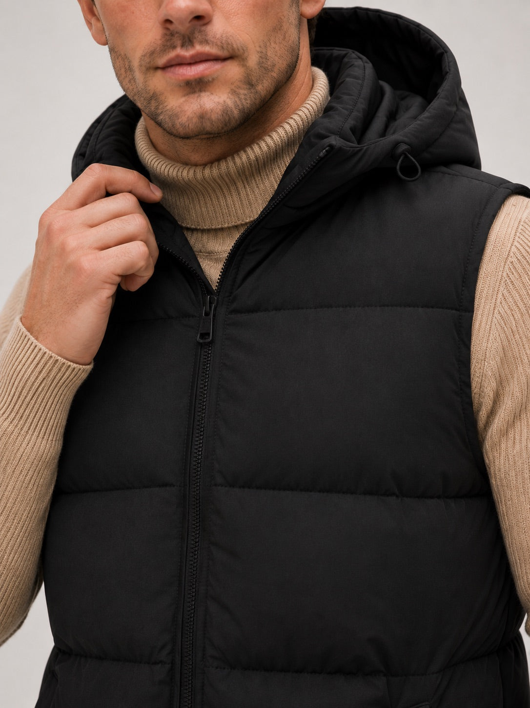 Men’s Hooded Puffer Gilet Thick Warm Autumn Winter Jacket for Casual and Outdoor Wear