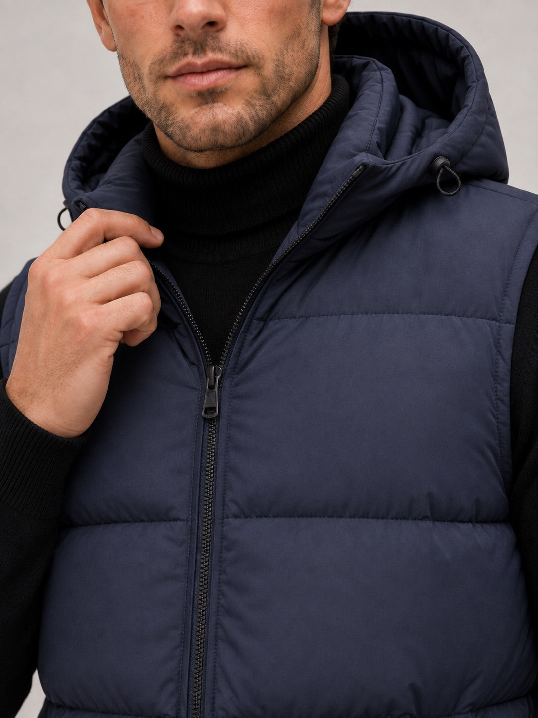 Men’s Hooded Puffer Gilet Thick Warm Autumn Winter Jacket for Casual and Outdoor Wear
