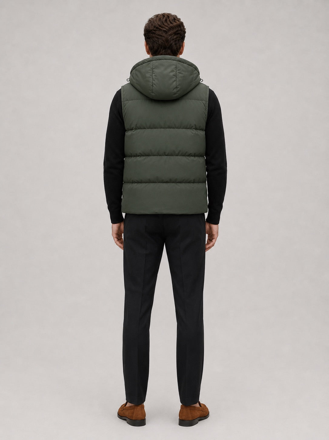 Men’s Hooded Puffer Gilet Thick Warm Autumn Winter Jacket for Casual and Outdoor Wear
