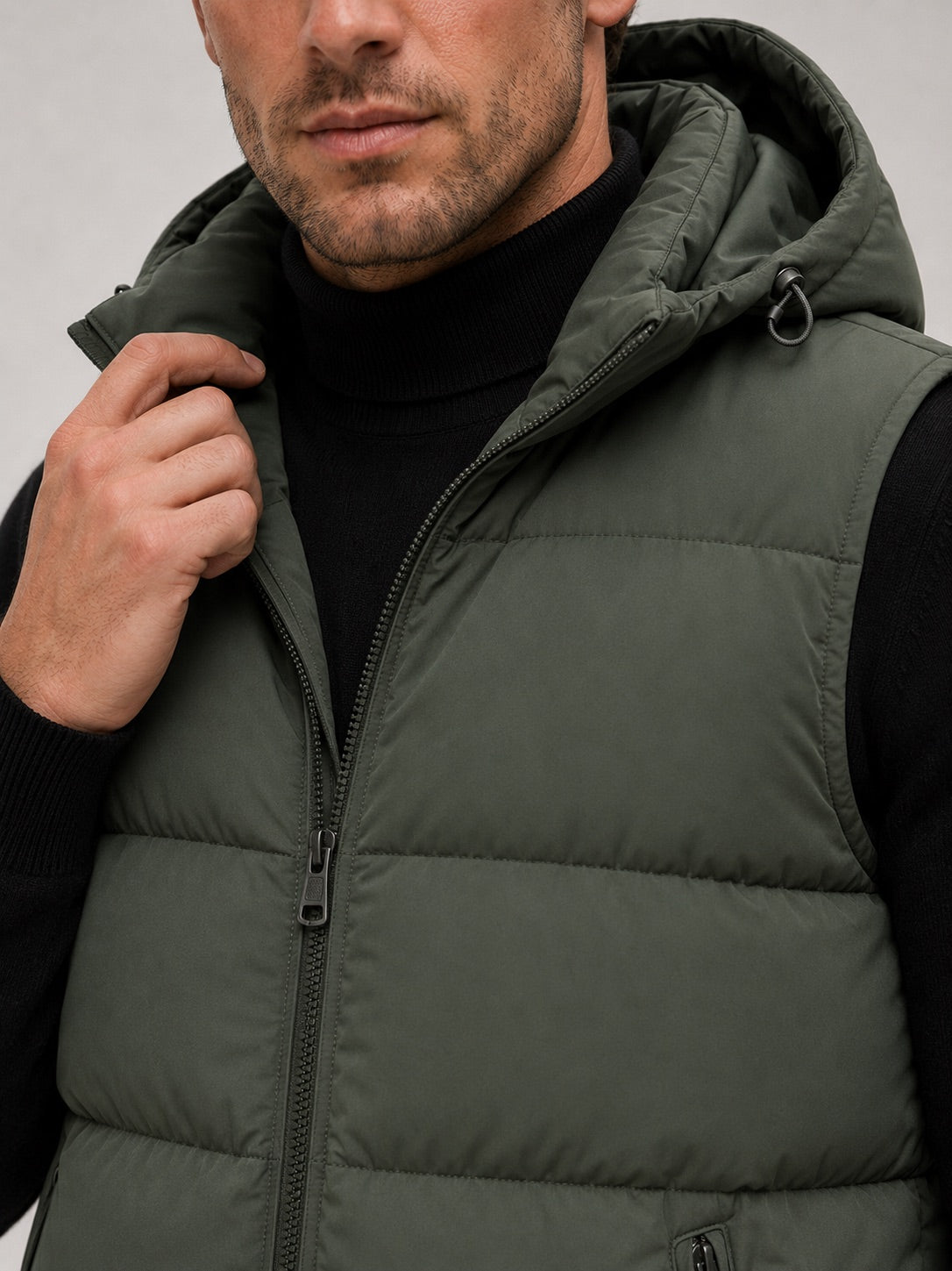 Men’s Hooded Puffer Gilet Thick Warm Autumn Winter Jacket for Casual and Outdoor Wear
