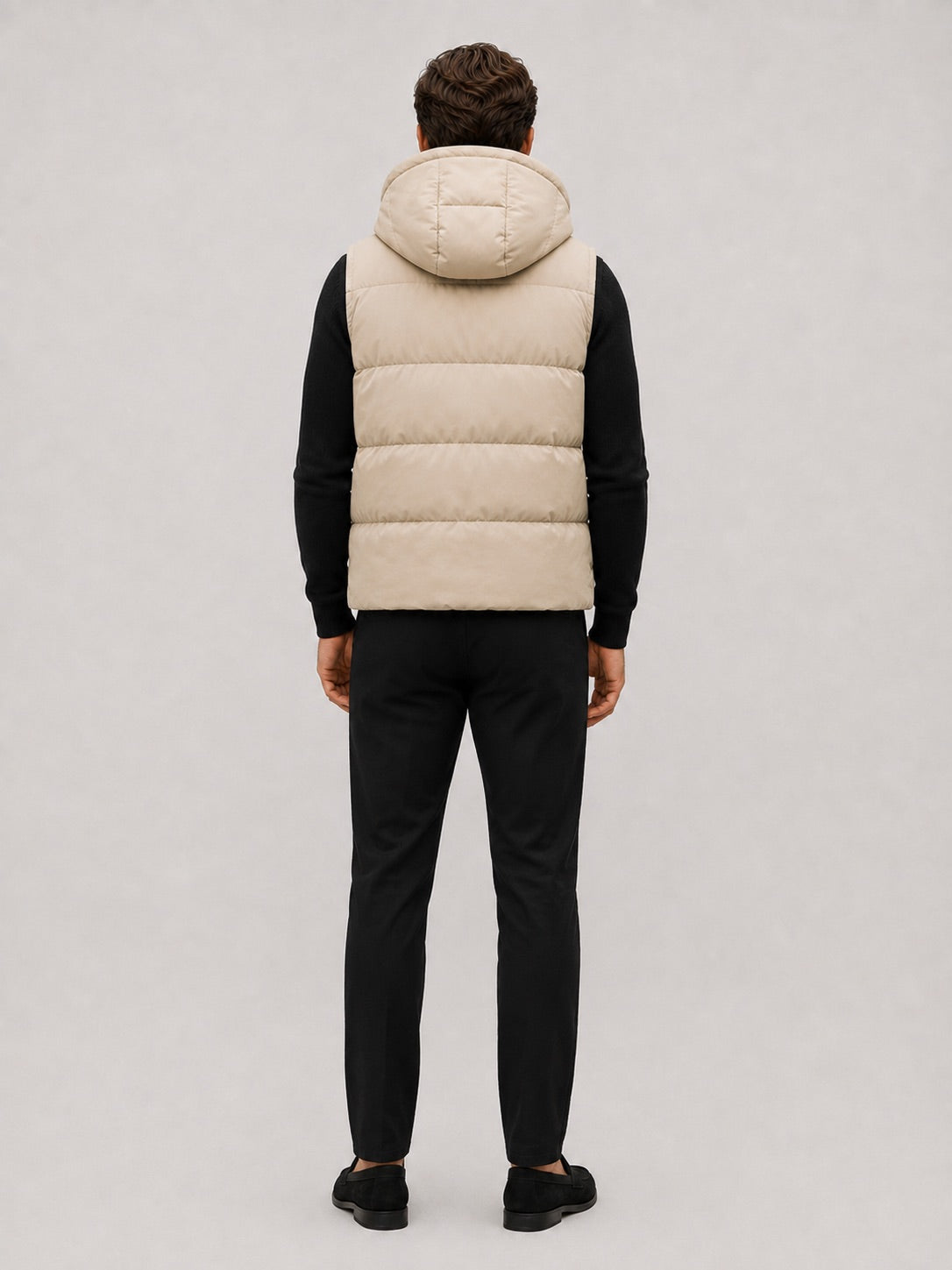 Men’s Hooded Puffer Gilet Thick Warm Autumn Winter Jacket for Casual and Outdoor Wear