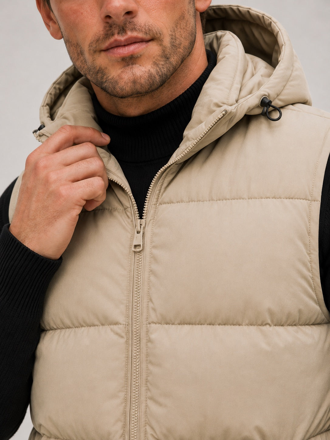 Men’s Hooded Puffer Gilet Thick Warm Autumn Winter Jacket for Casual and Outdoor Wear