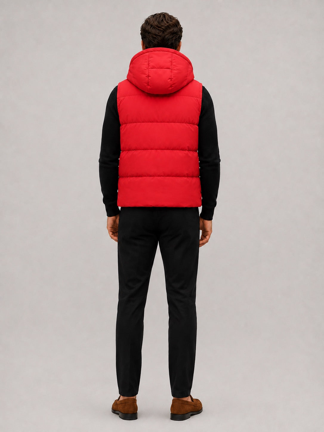 Men’s Hooded Puffer Gilet Thick Warm Autumn Winter Jacket for Casual and Outdoor Wear