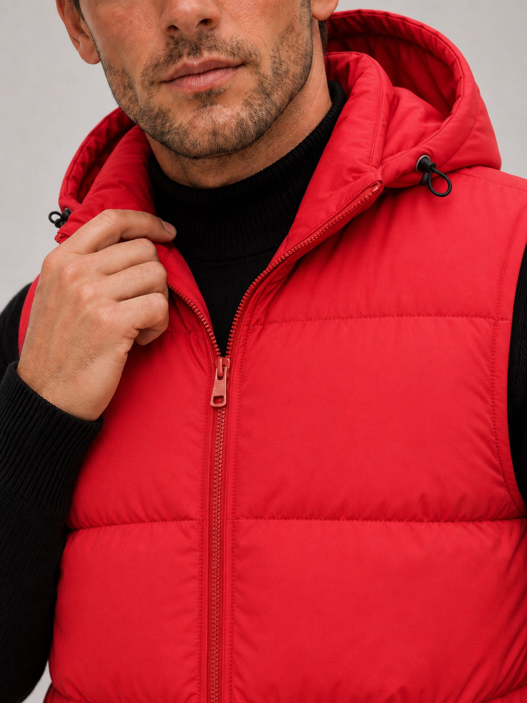 Men’s Hooded Puffer Gilet Thick Warm Autumn Winter Jacket for Casual and Outdoor Wear
