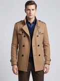 Men's Long Wool Overcoat for Casual Wear