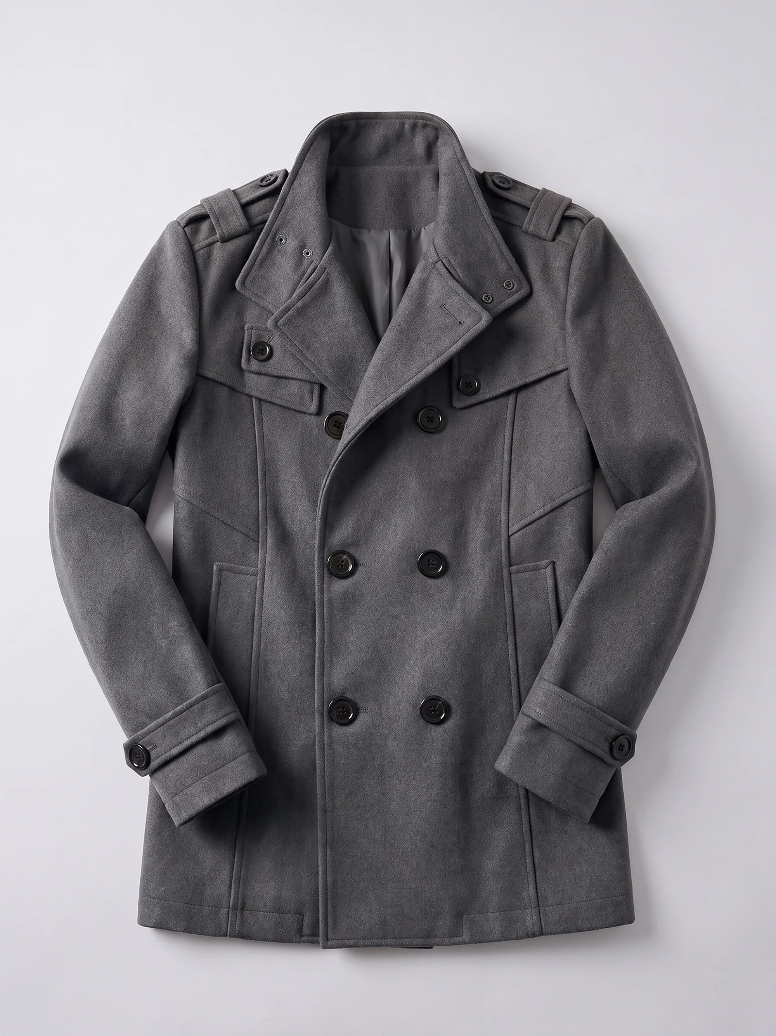 Men's Long Wool Overcoat for Casual Wear