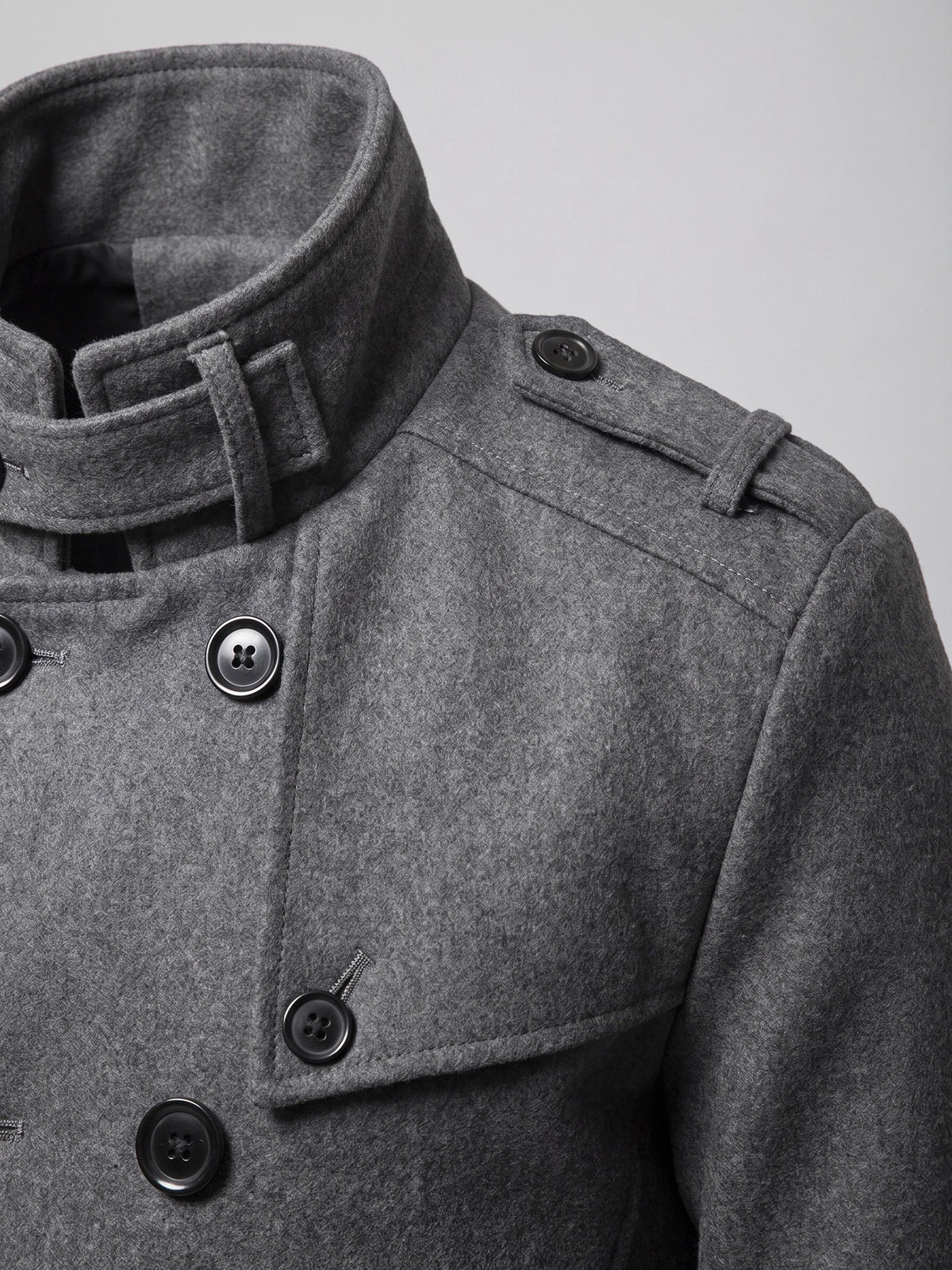 Men's Long Wool Overcoat for Casual Wear
