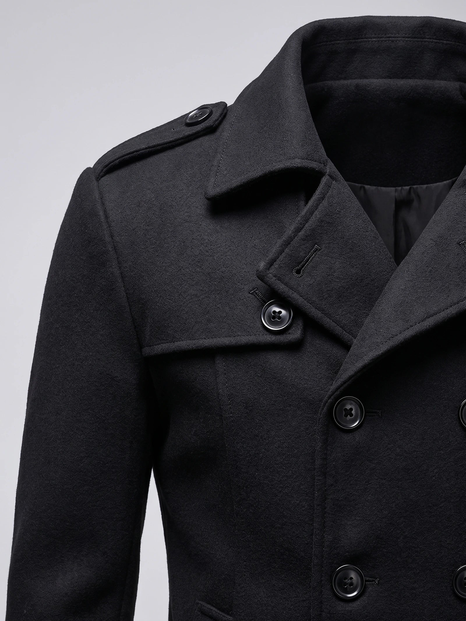 Men's Long Wool Overcoat for Casual Wear