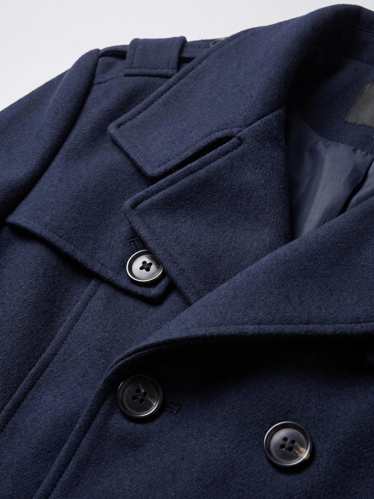 Men's Long Wool Overcoat for Casual Wear