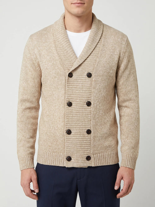 Men's Cardigan Jumper Double-Button Open Front Knit Autumn Winter Casual Wear