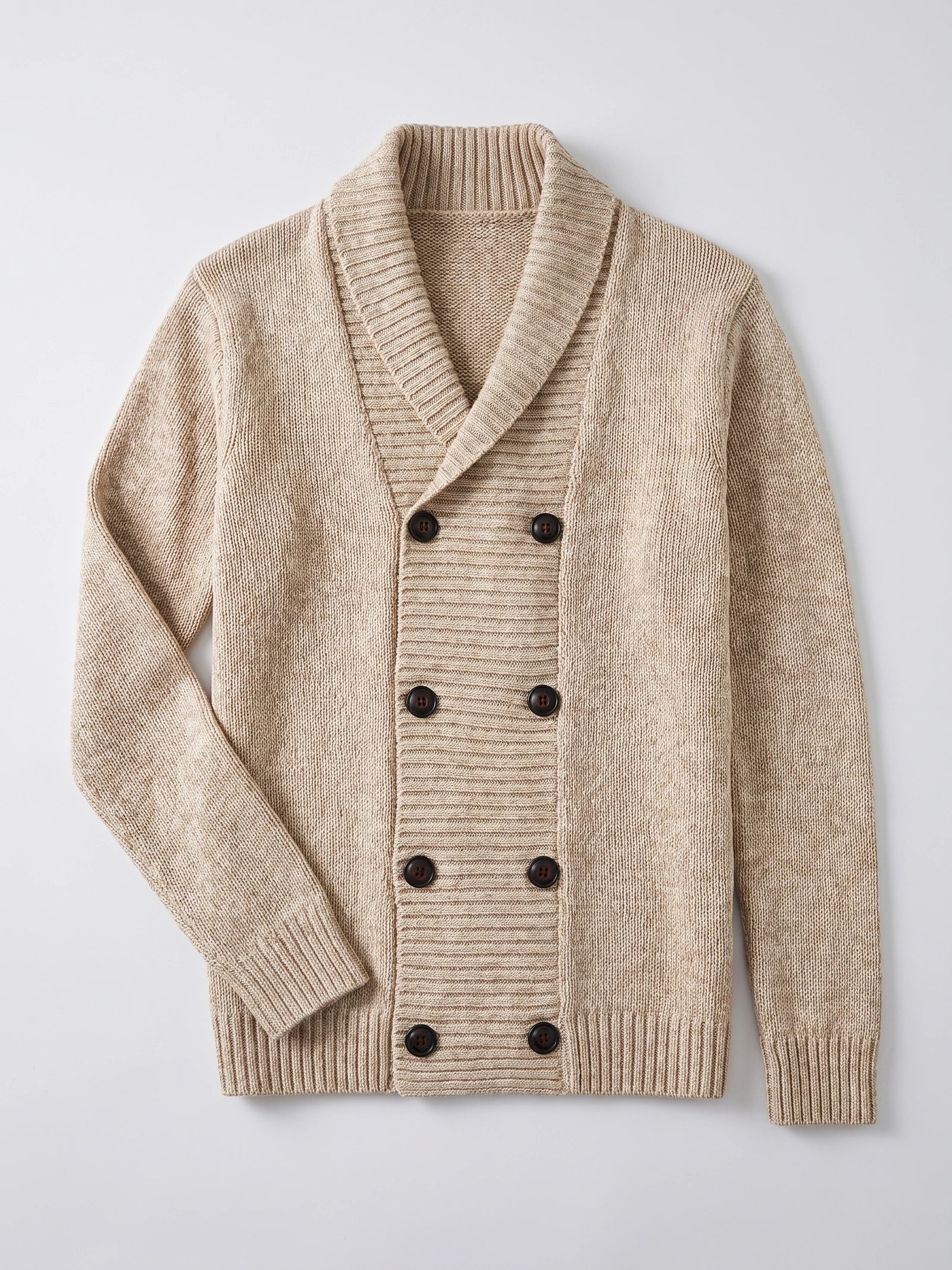 Men's Cardigan Jumper Double-Button Open Front Knit Autumn Winter Casual Wear