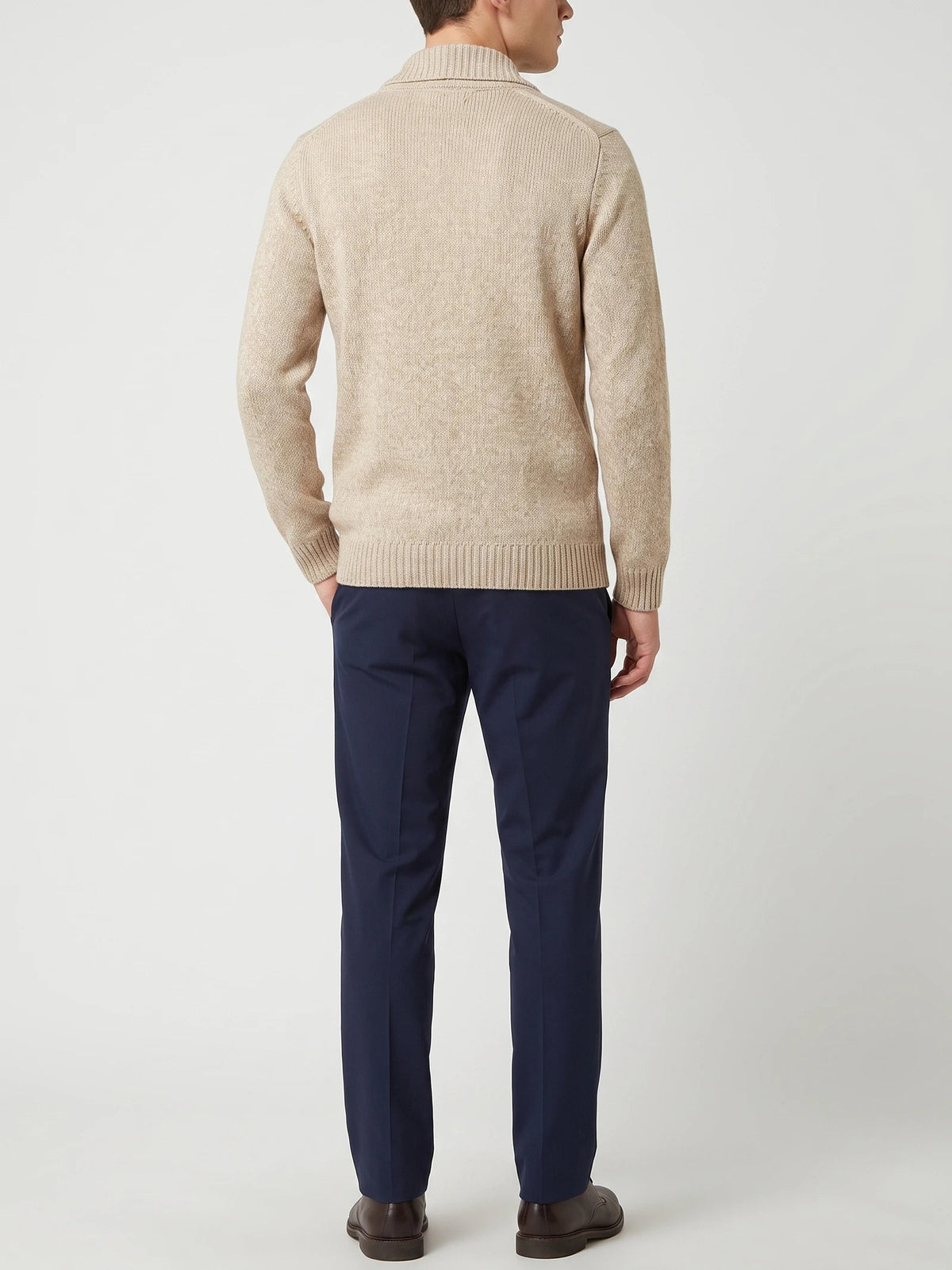 Men's Cardigan Jumper Double-Button Open Front Knit Autumn Winter Casual Wear