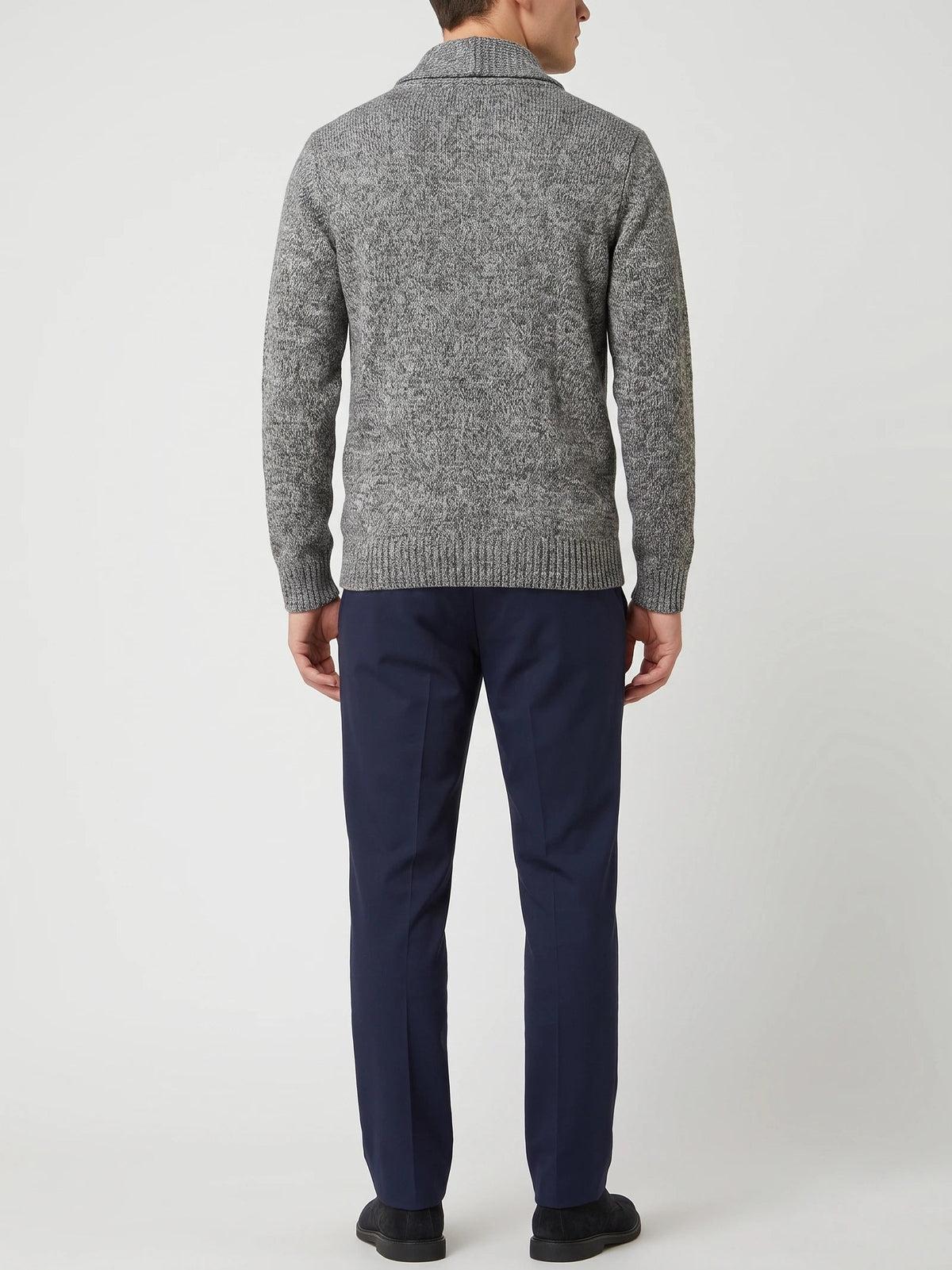 Men's Cardigan Jumper Double-Button Open Front Knit Autumn Winter Casual Wear