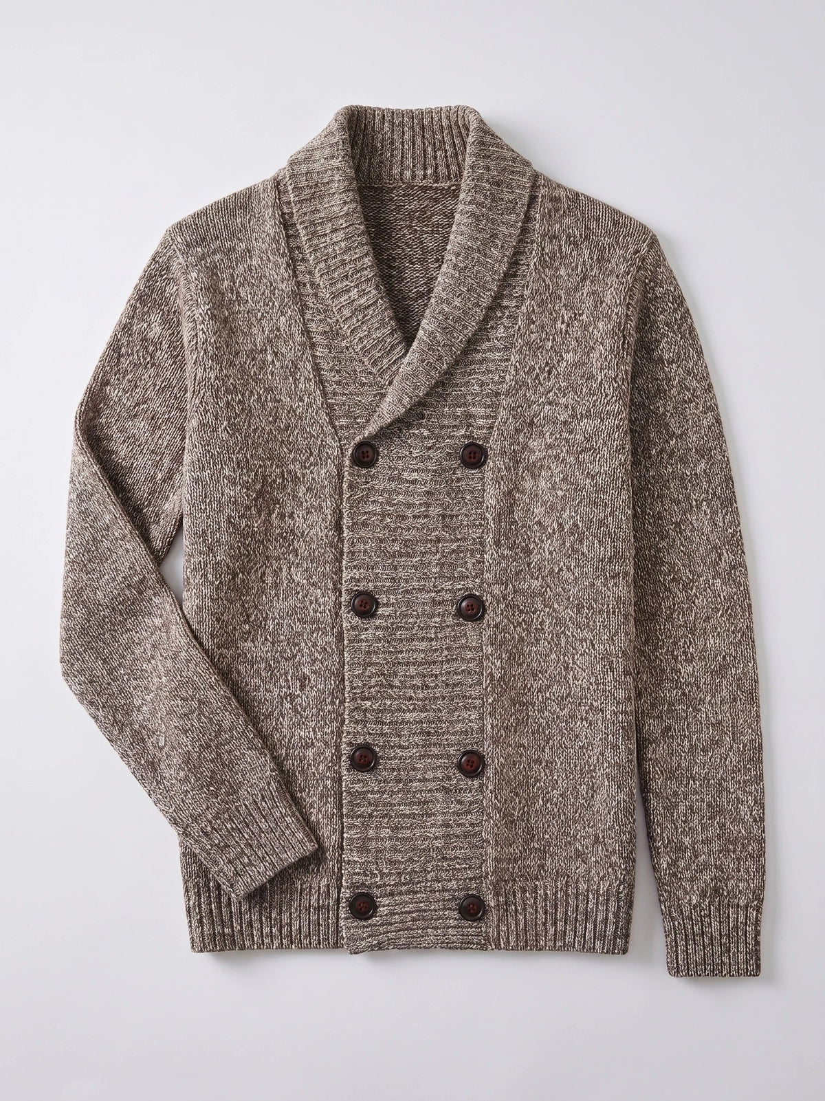 Men's Cardigan Jumper Double-Button Open Front Knit Autumn Winter Casual Wear