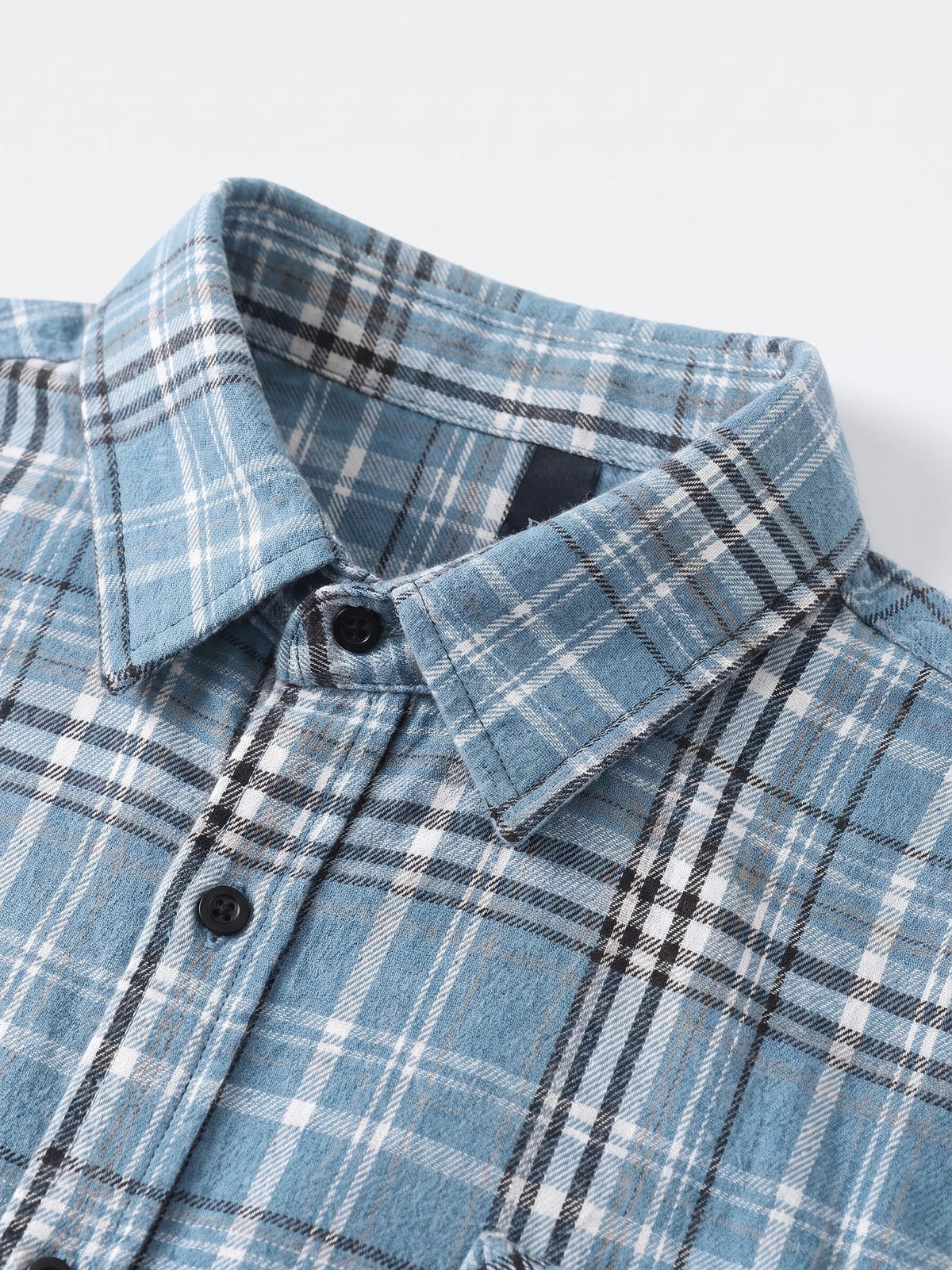Men's Check Flannel Shirt, Long Sleeve Autumn Winter Shirt