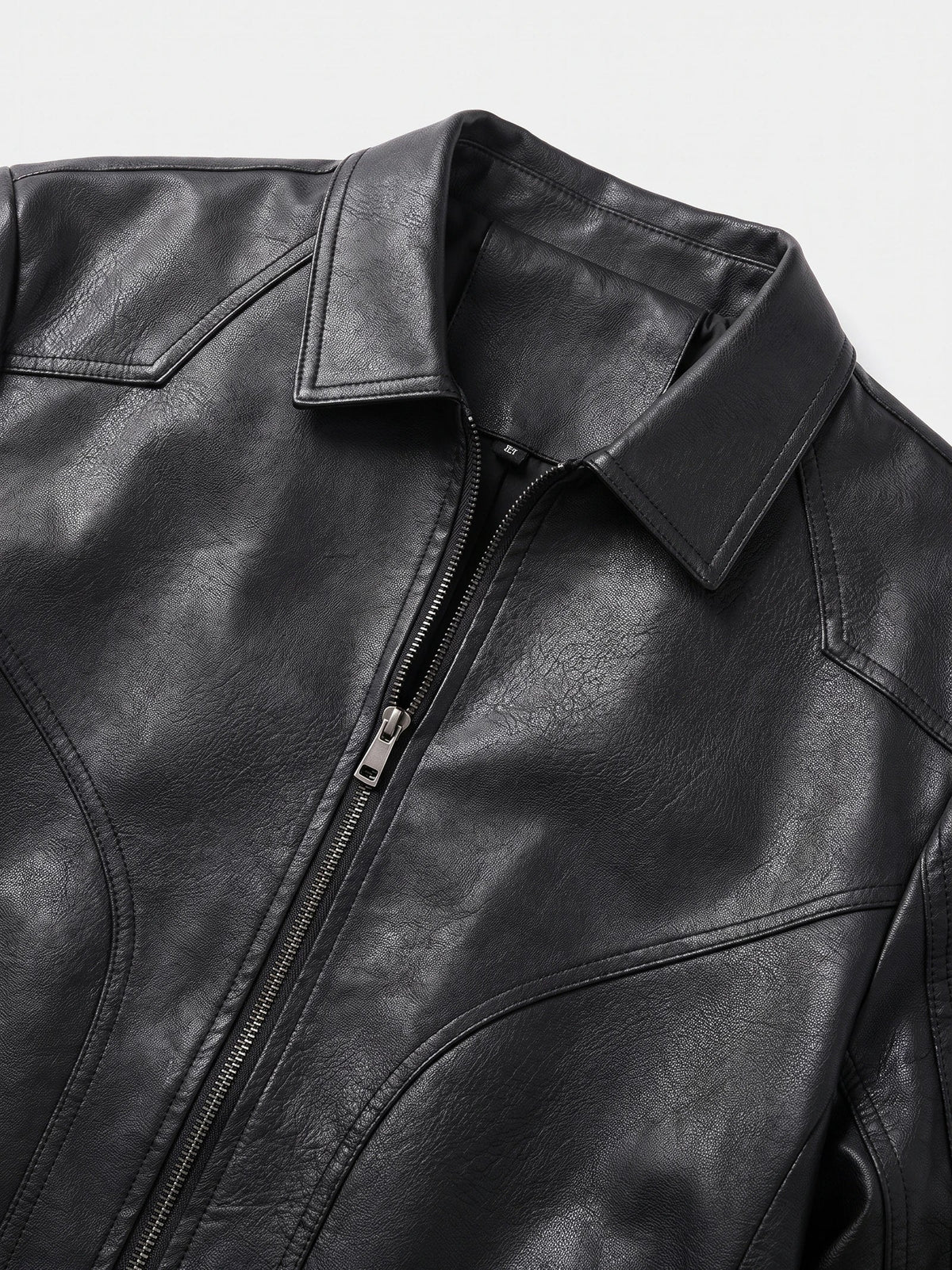 Men's Autumn Jacket Black Bomber Motorcycle Style