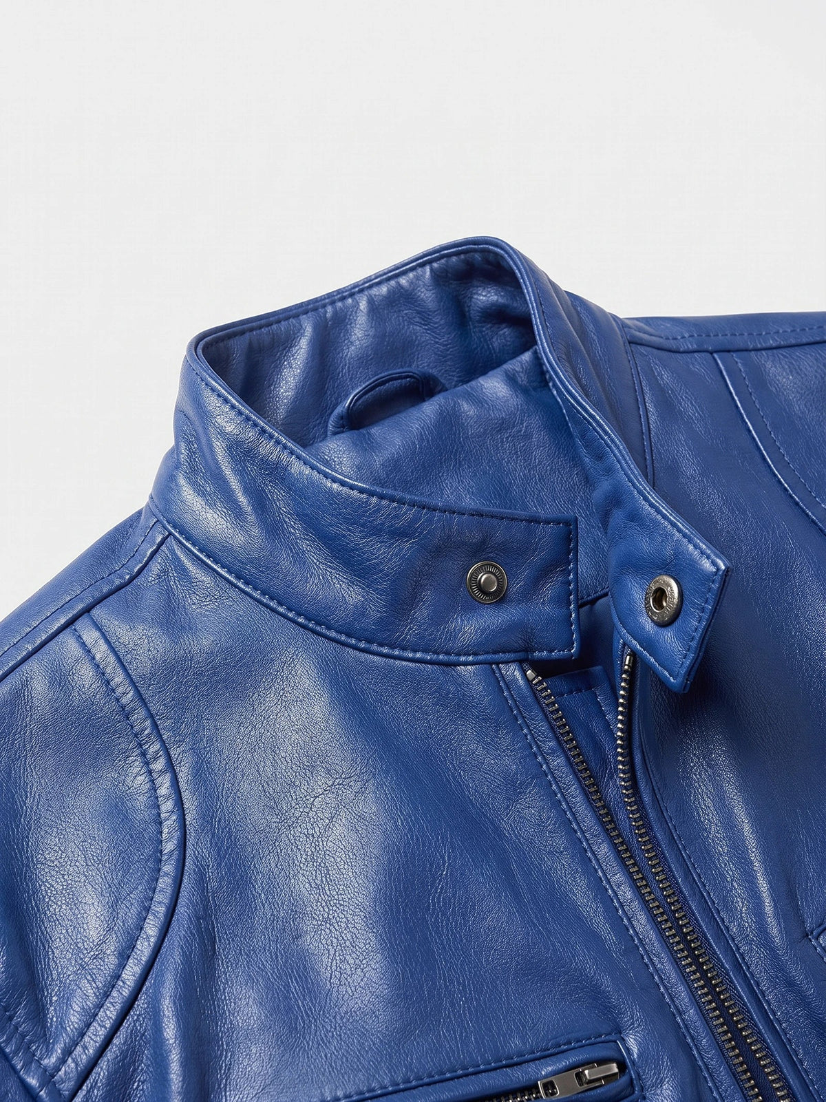 Men's Leather Jacket Bomber Biker Casual Loose Fit